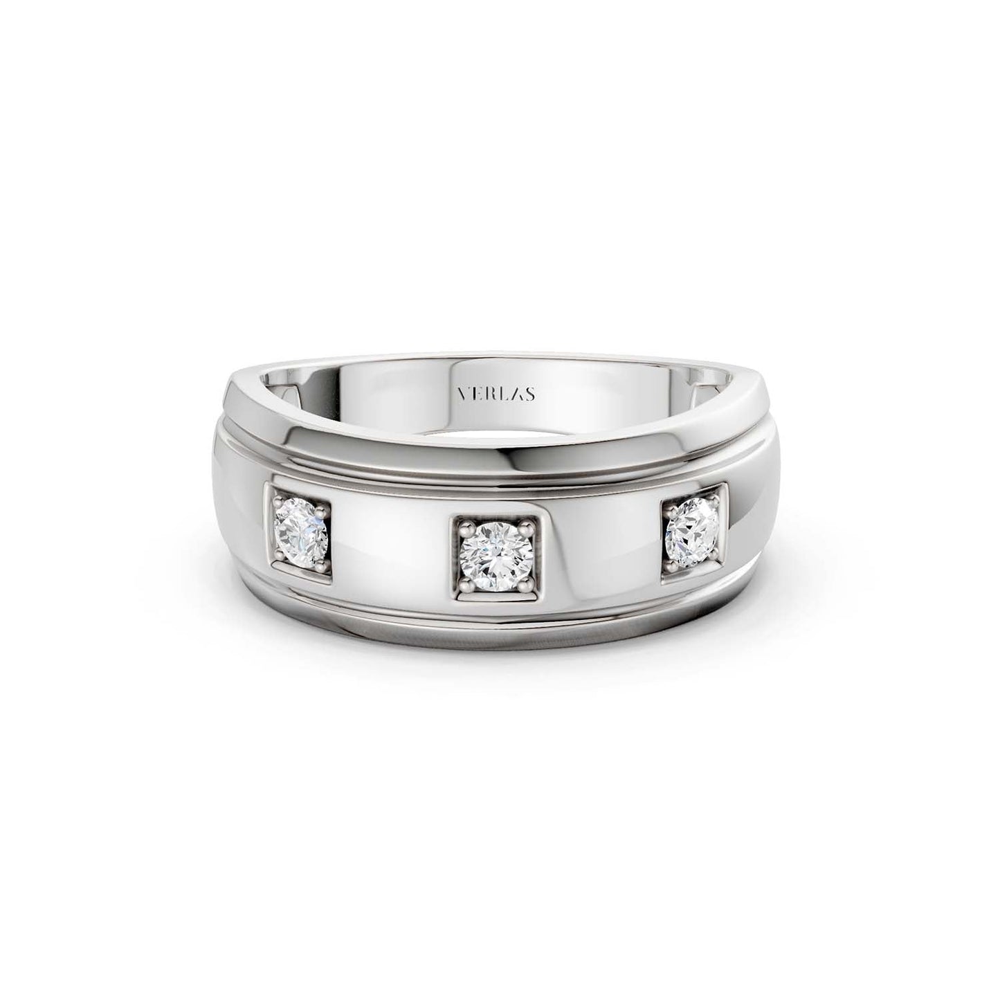 3-Stationed Round Diamond Band