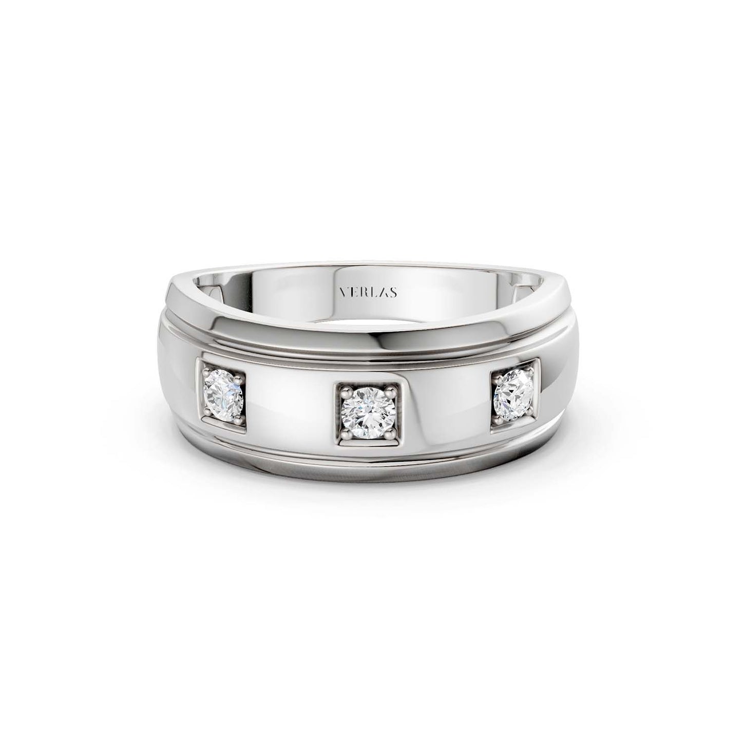 3-Stationed Round Diamond Band