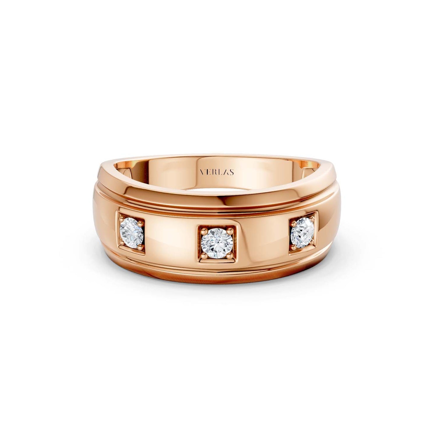 3-Stationed Round Diamond Band