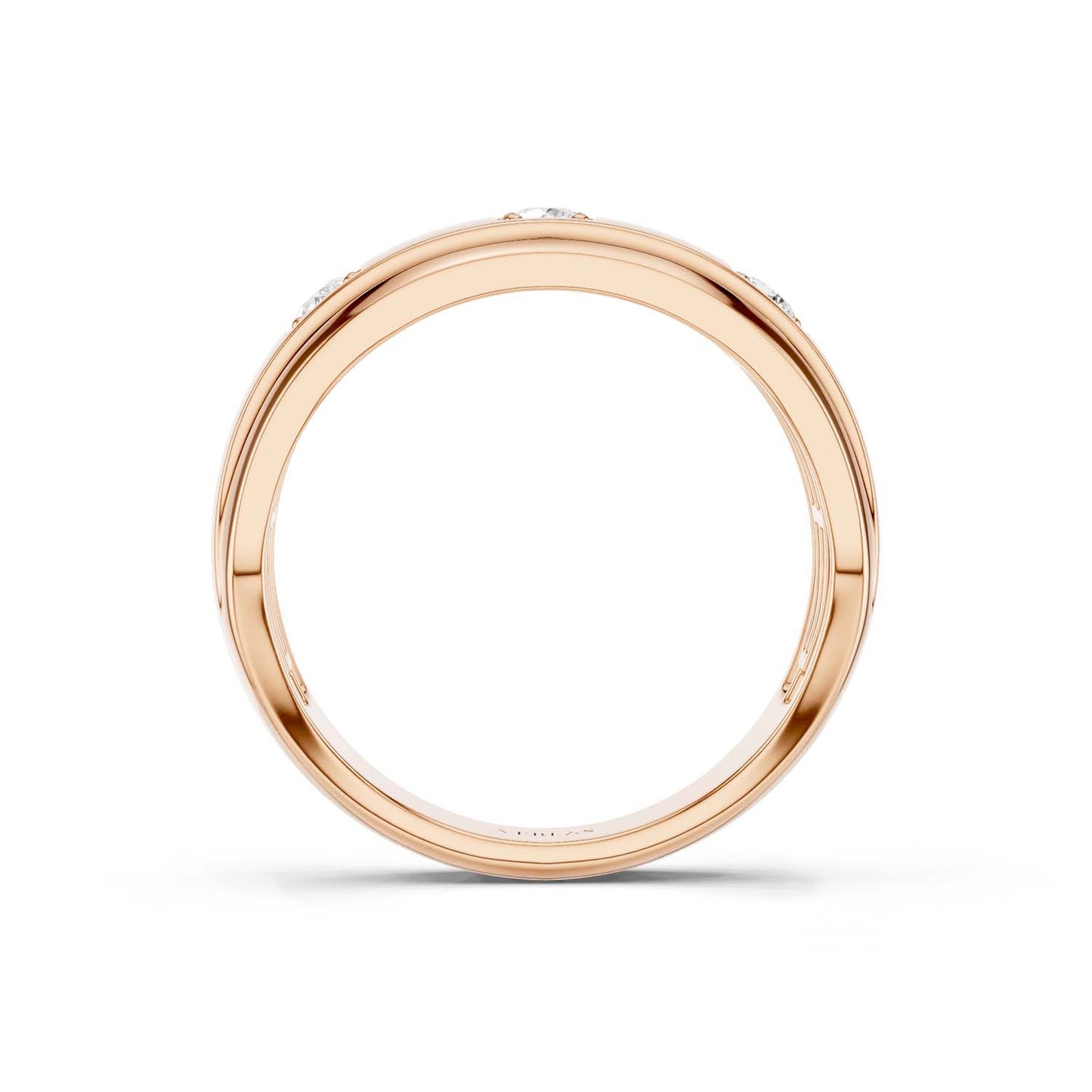 3-Stationed Round Diamond Band