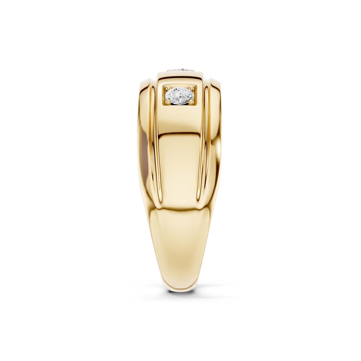 3-Stationed Round Diamond Band