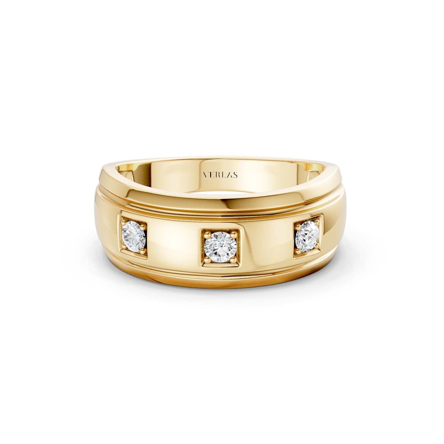 3-Stationed Round Diamond Band