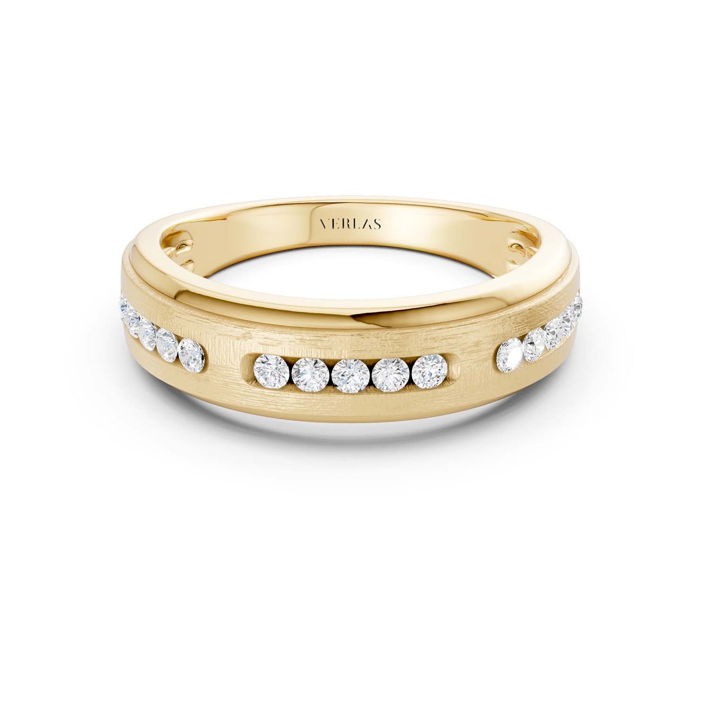 6mm 3-Trail Round Diamonds Nick-Set Band