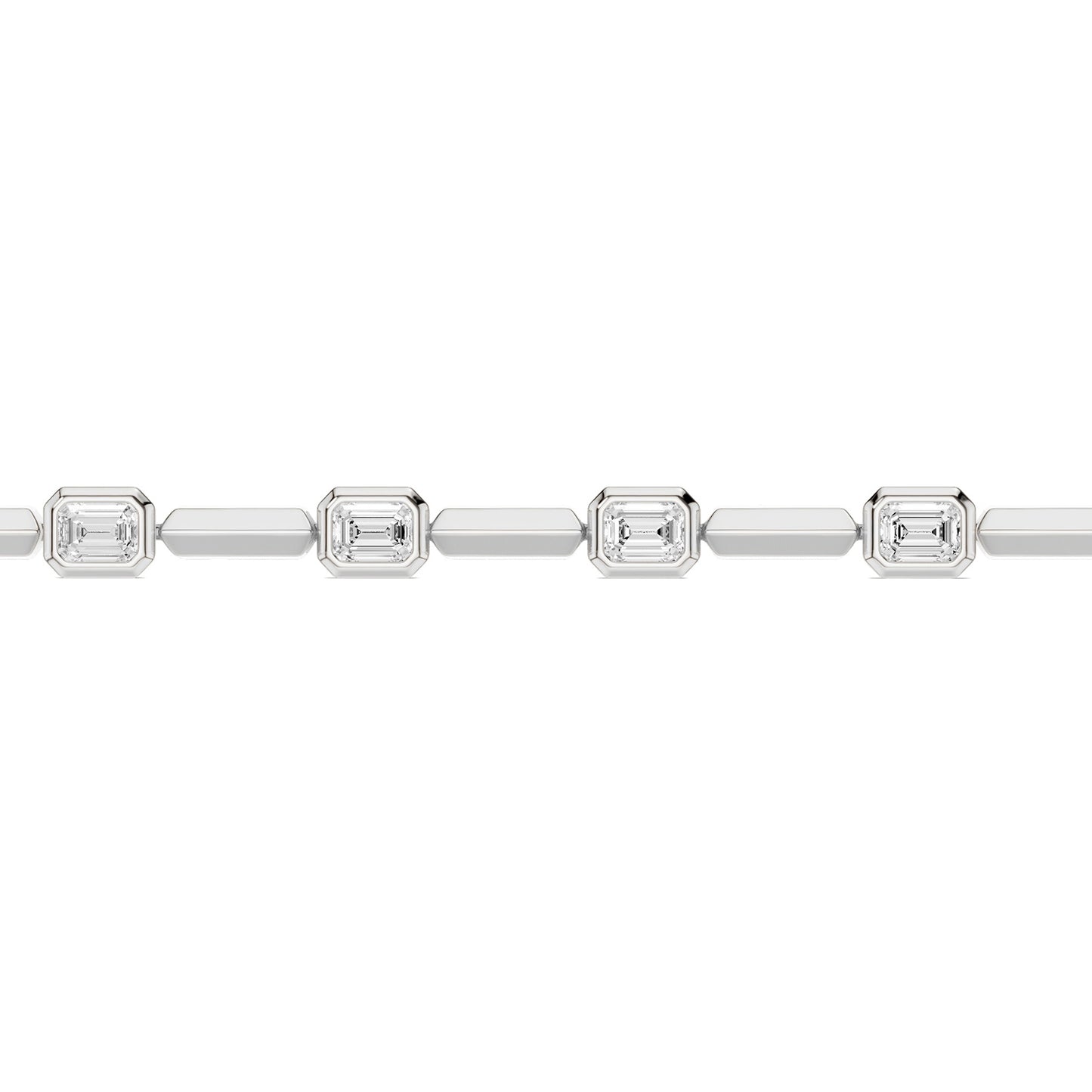 Luxe Bezel-Set Emerald Tennis Bracelet