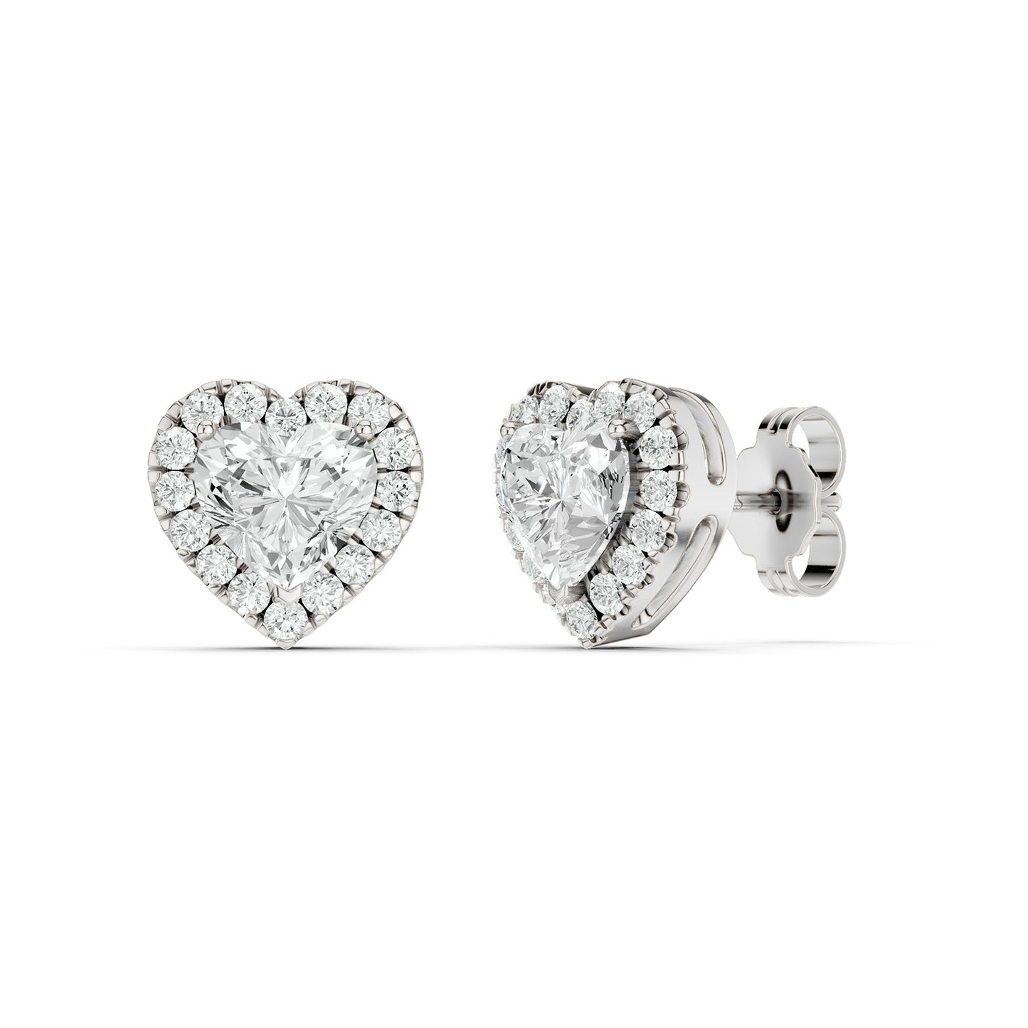 Signature Heart Halo Studs