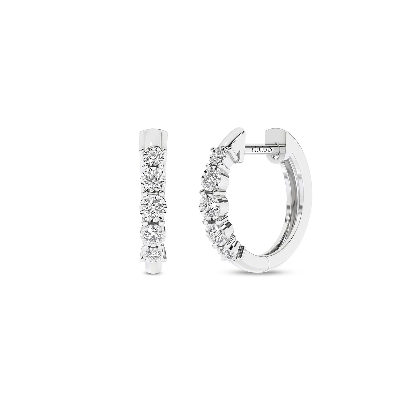 Graduated Radiant Huggie Hoops