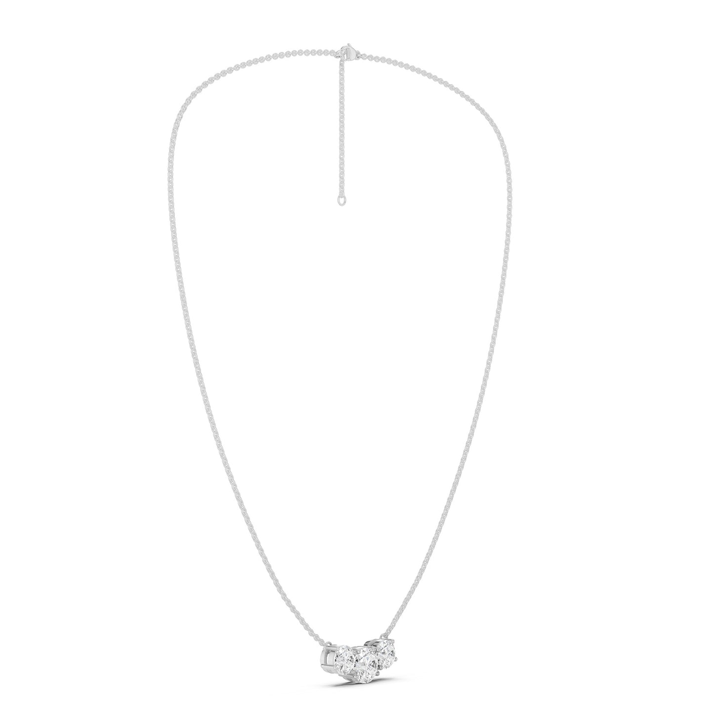 3-Stone Diamond Necklace