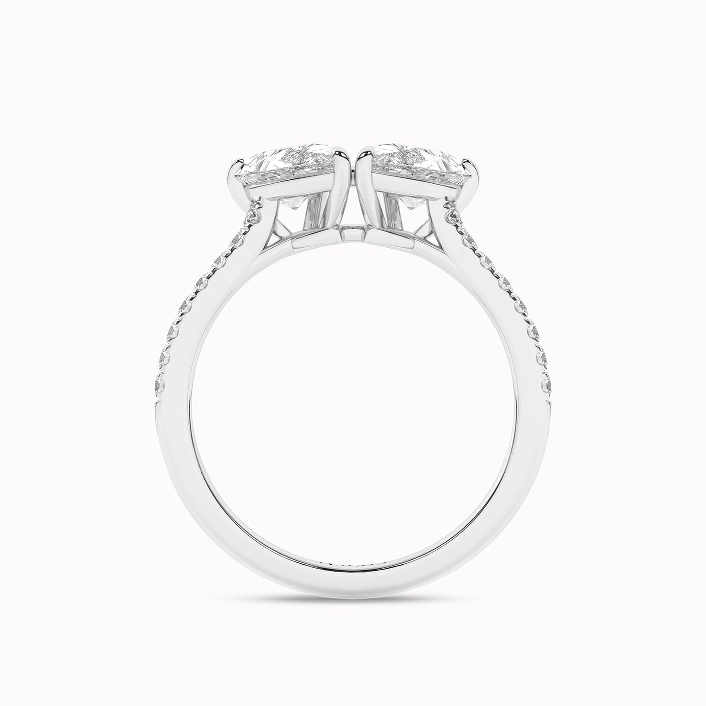 Double Pear Diamond Ring