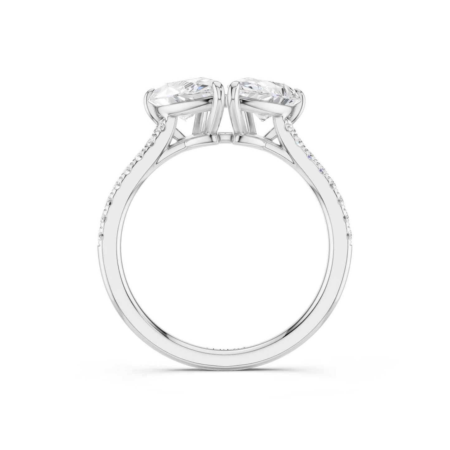 Double Pear Diamond Ring