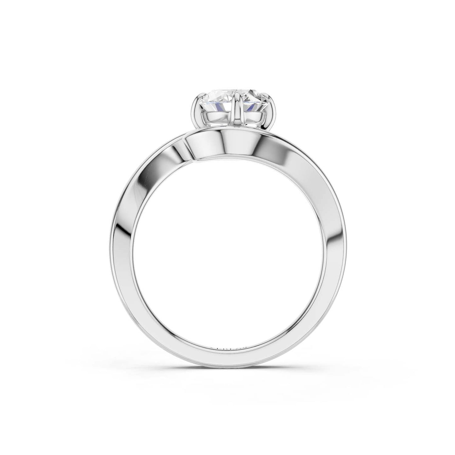 Curved Shank Ellipse Ring