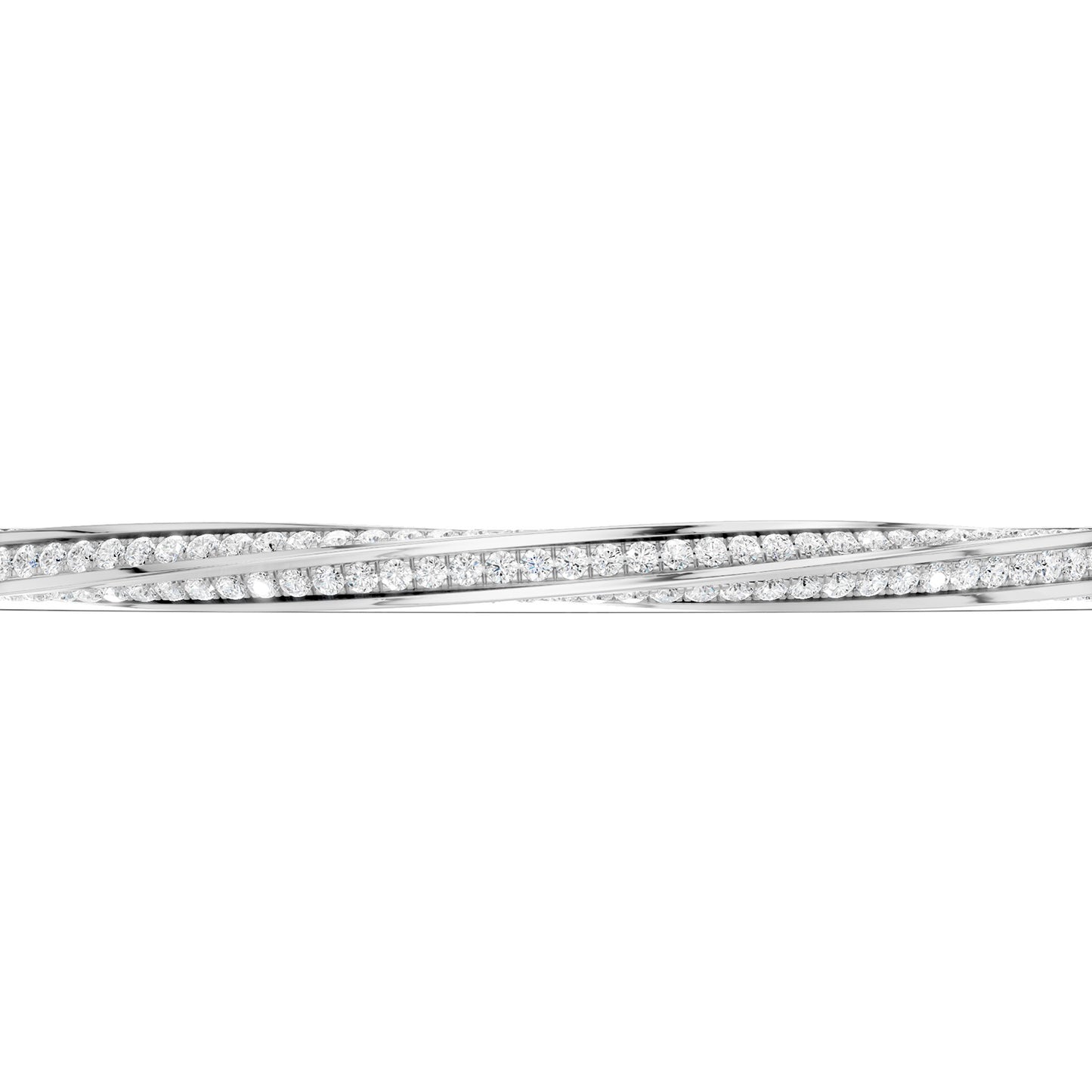 Swirl Diamond Bangle