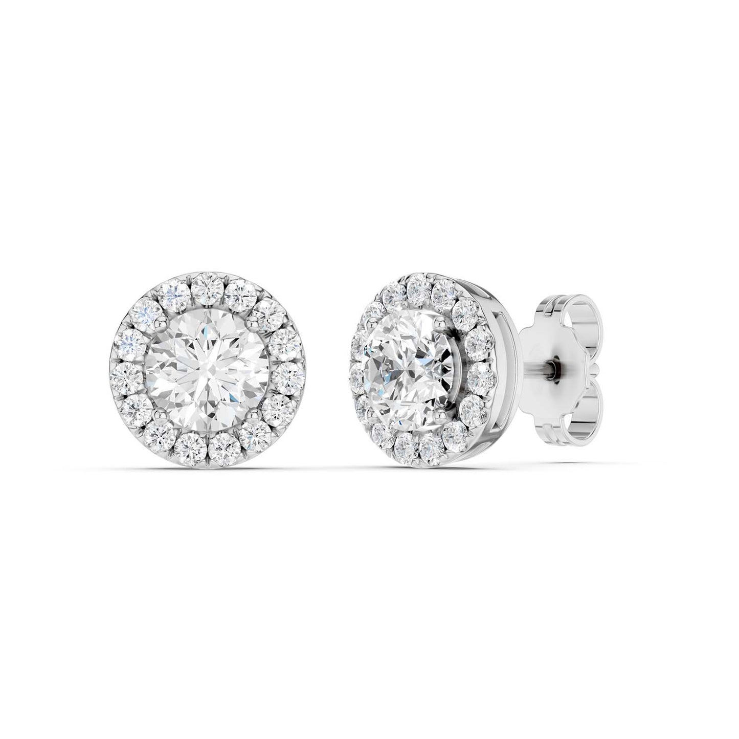 Round Halo Studs