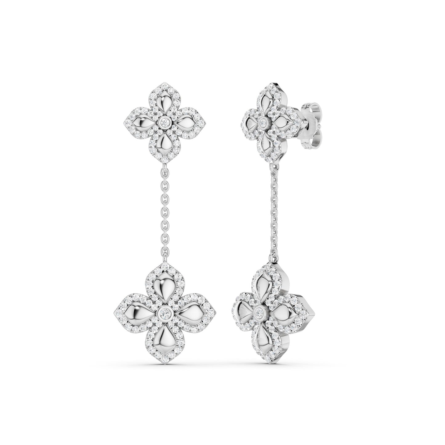 La Fleur Diamond Drop Contour Earrings