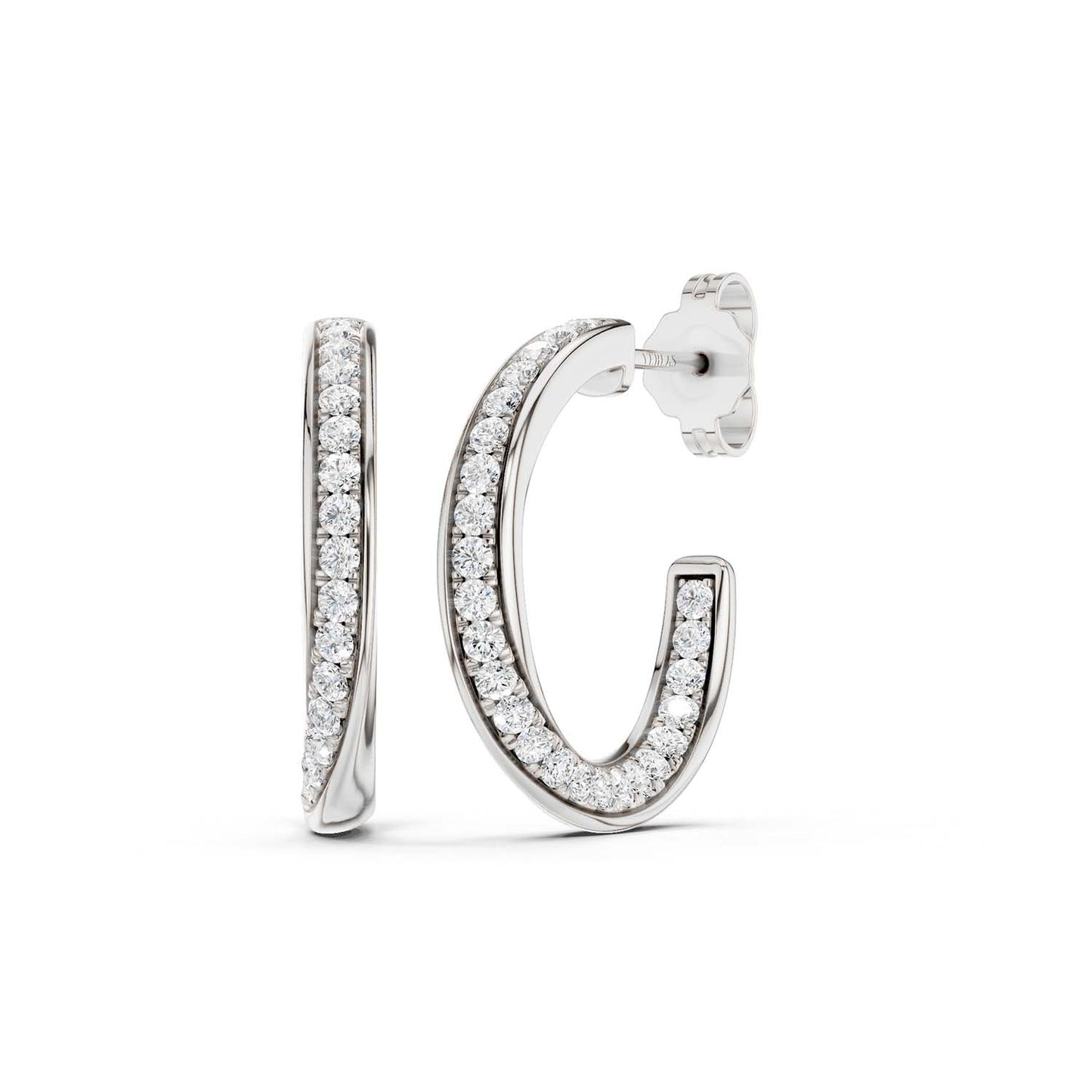 Diamond-Lace Arc Hoops