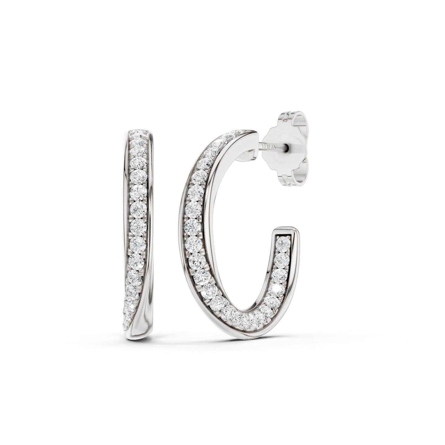 Diamond-Lace Arc Hoops
