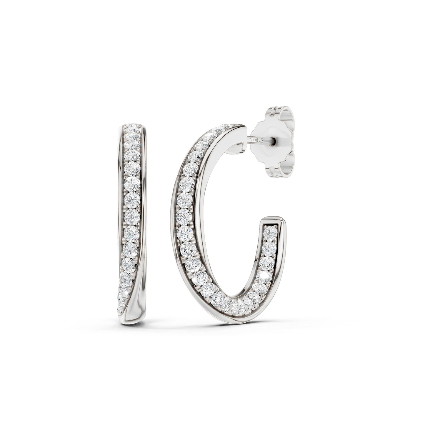Diamond-Lace Arc Hoops