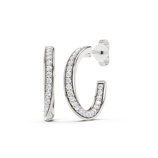 Diamond-Lace Arc Hoops