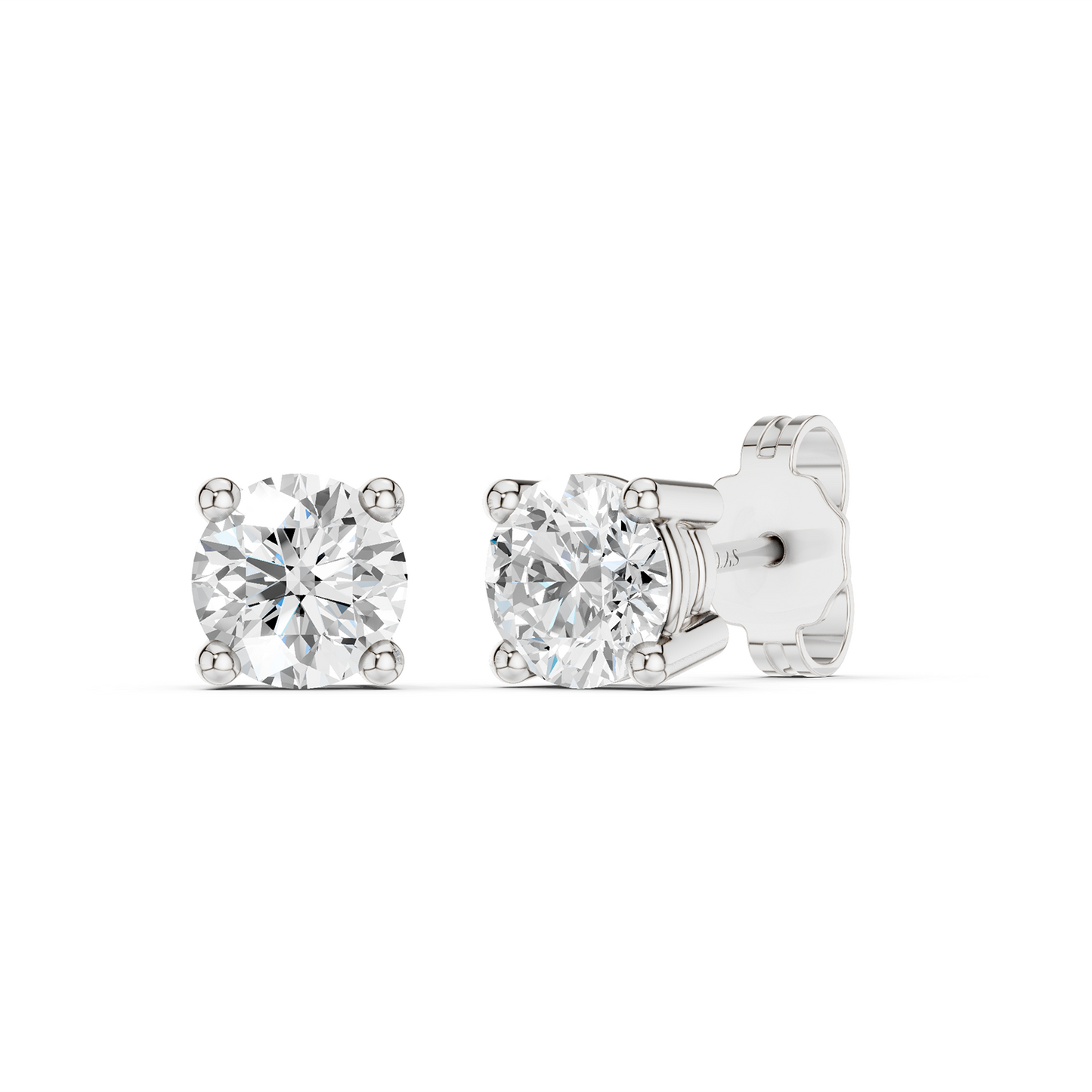 Round Solitaire Studs Medium