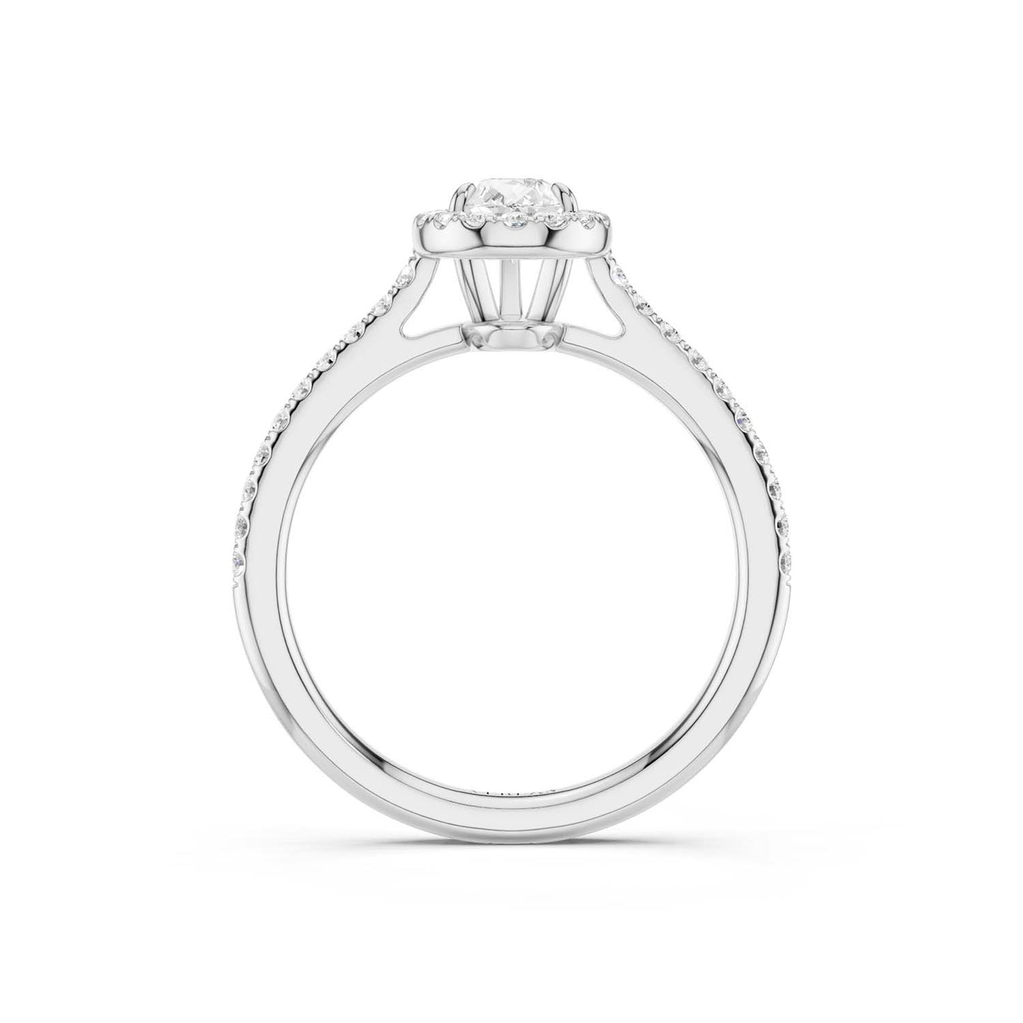 Dewdrop Signature Halo Ring