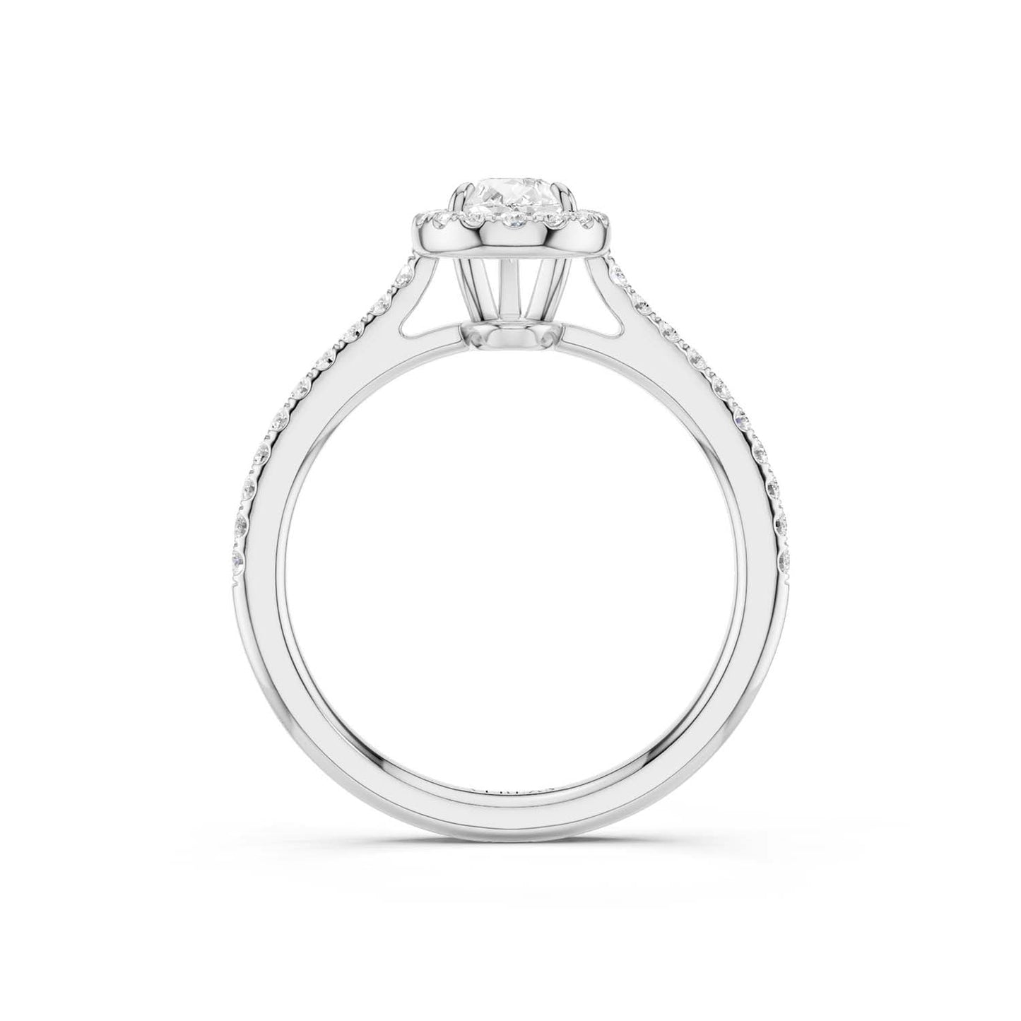 Dewdrop Signature Halo Ring