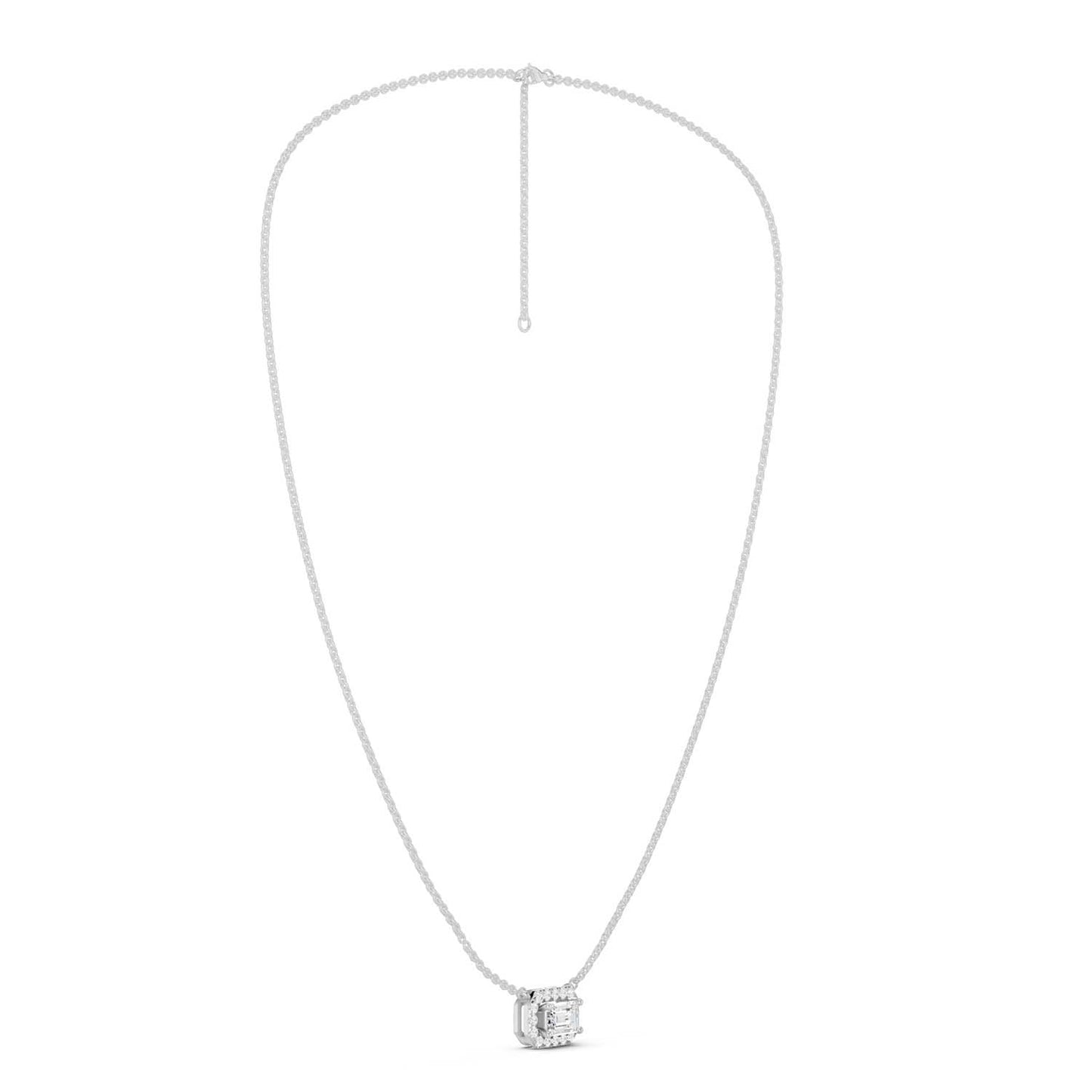 Emerald Halo Necklace