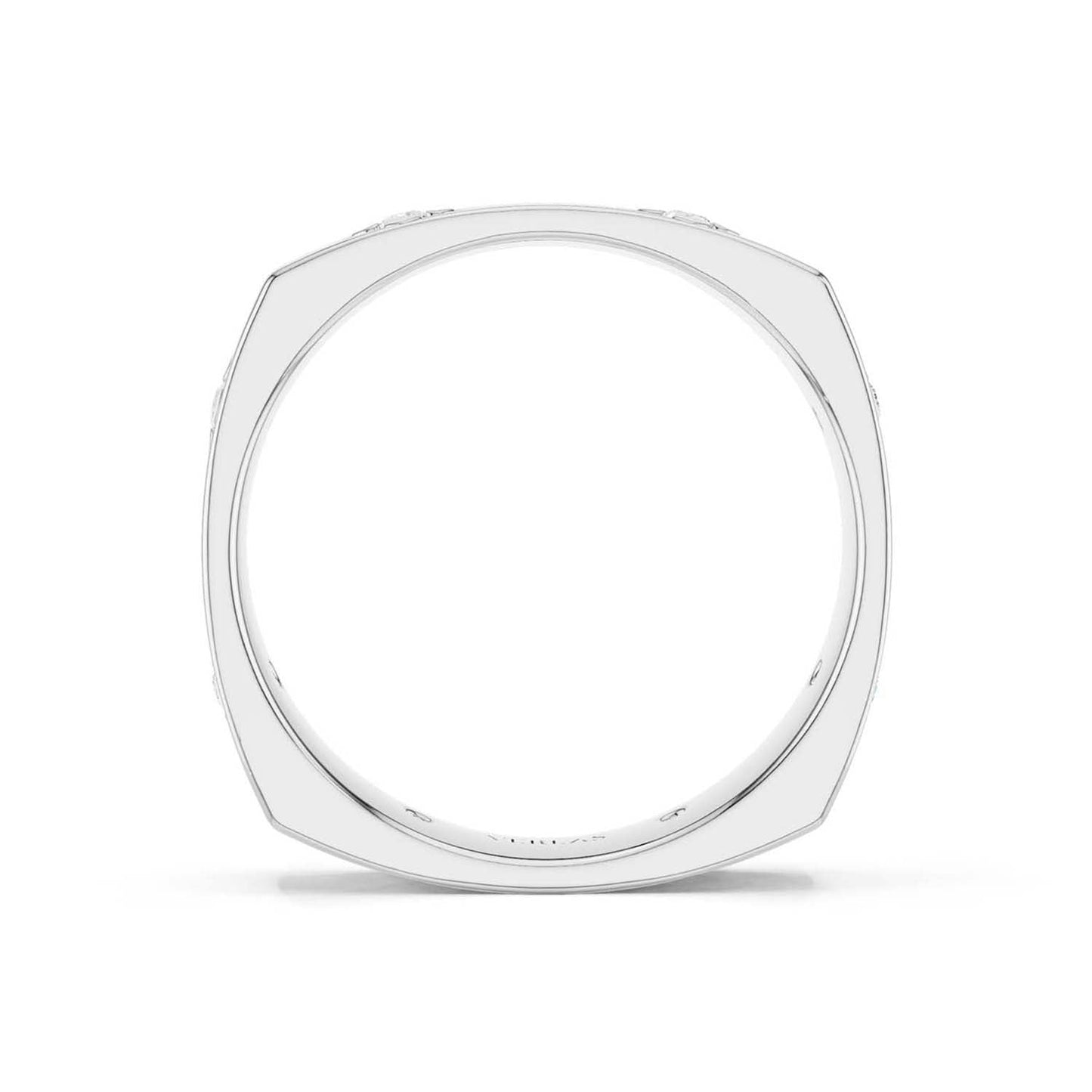La Fleur 4.10mm 6-Diamonds Square Band