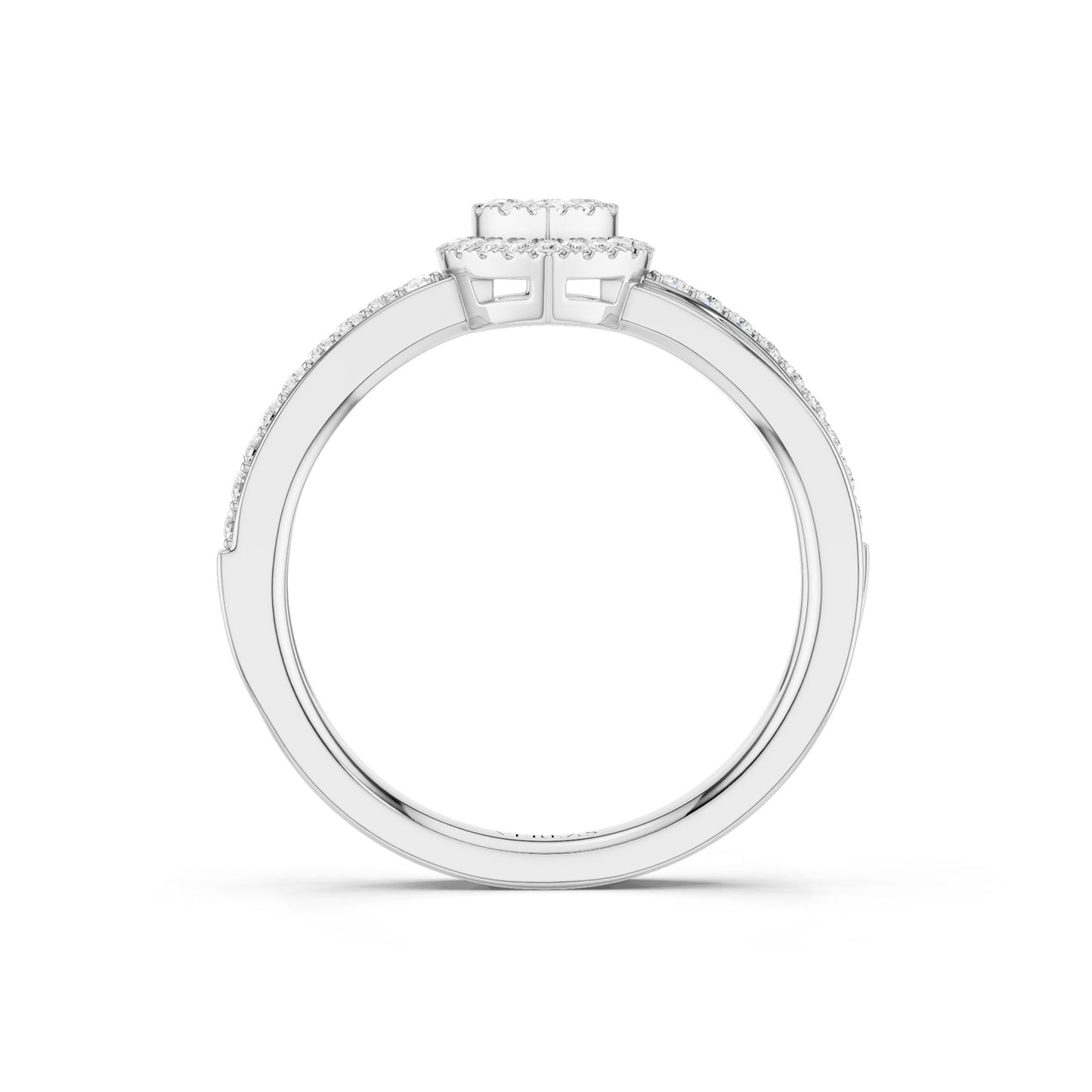 My Crossover Heart Halo Ring