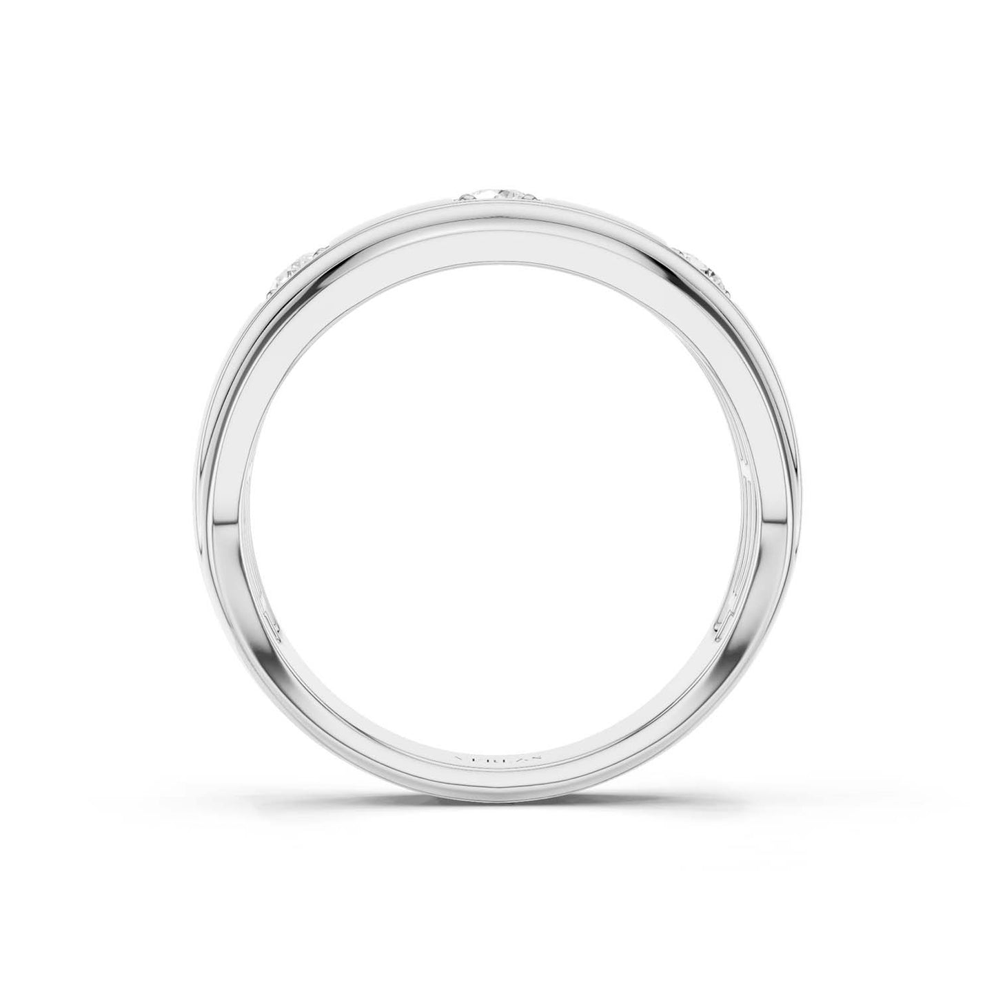 3-Stationed Round Diamond Band