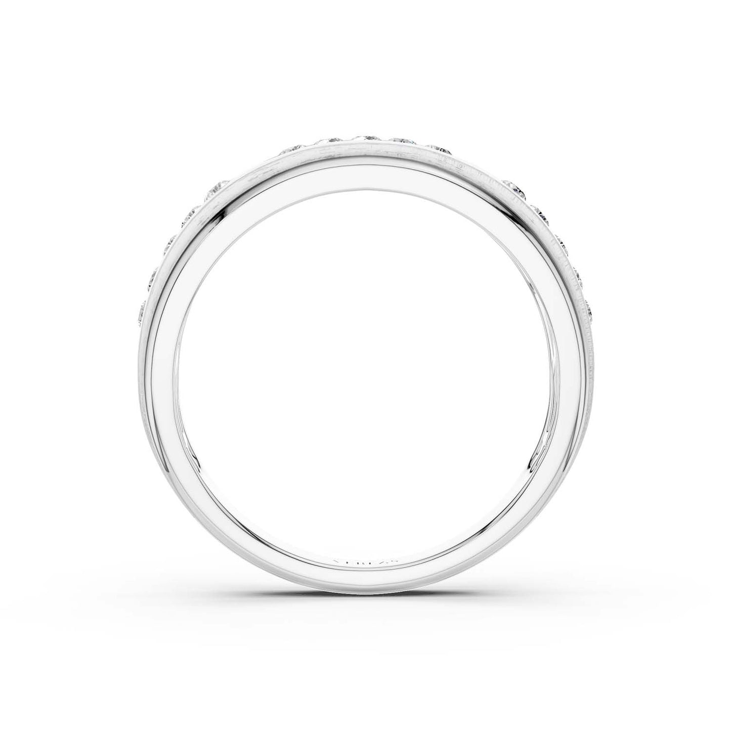 6mm 3-Trail Round Diamonds Nick-Set Band