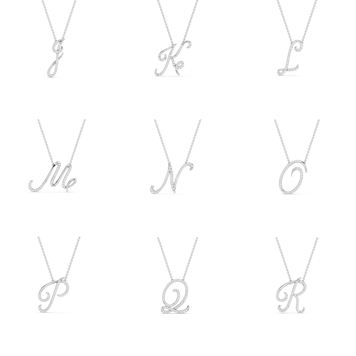 Signature Diamond Alphabet Necklace