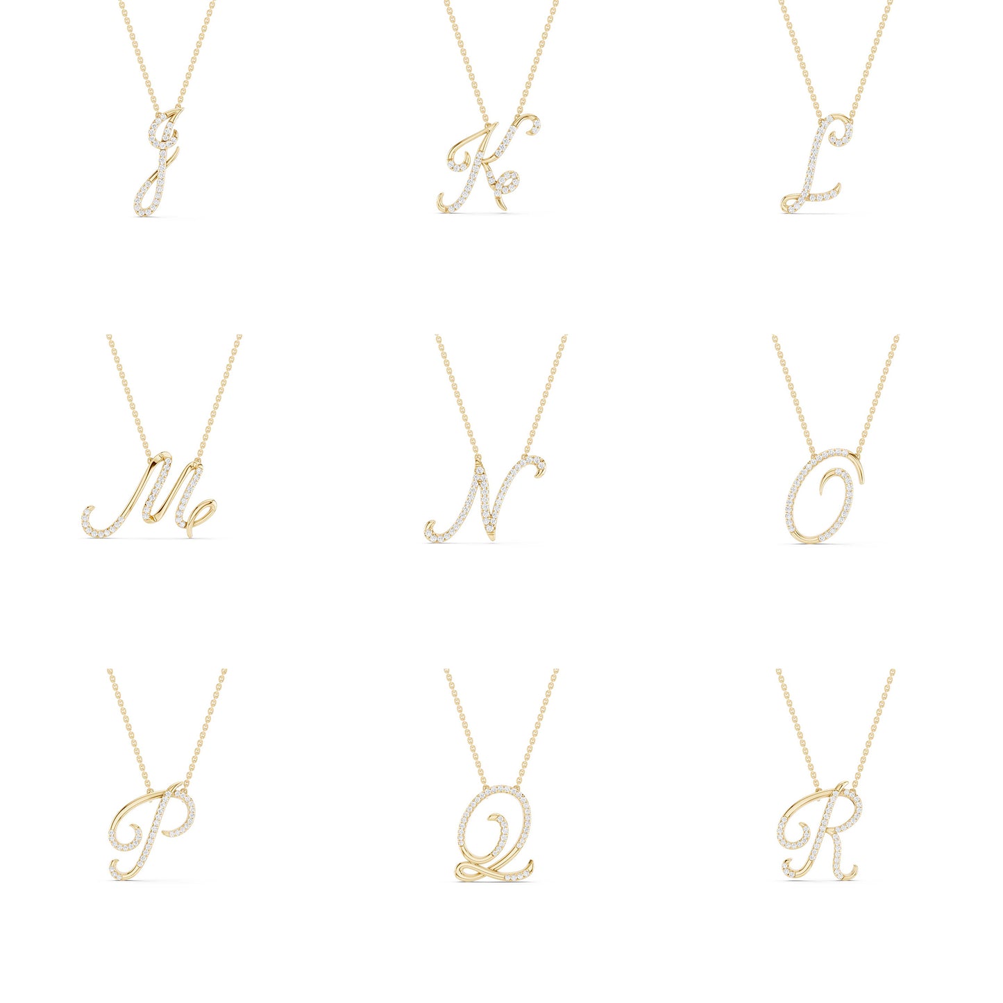 Signature Diamond Alphabet Necklace