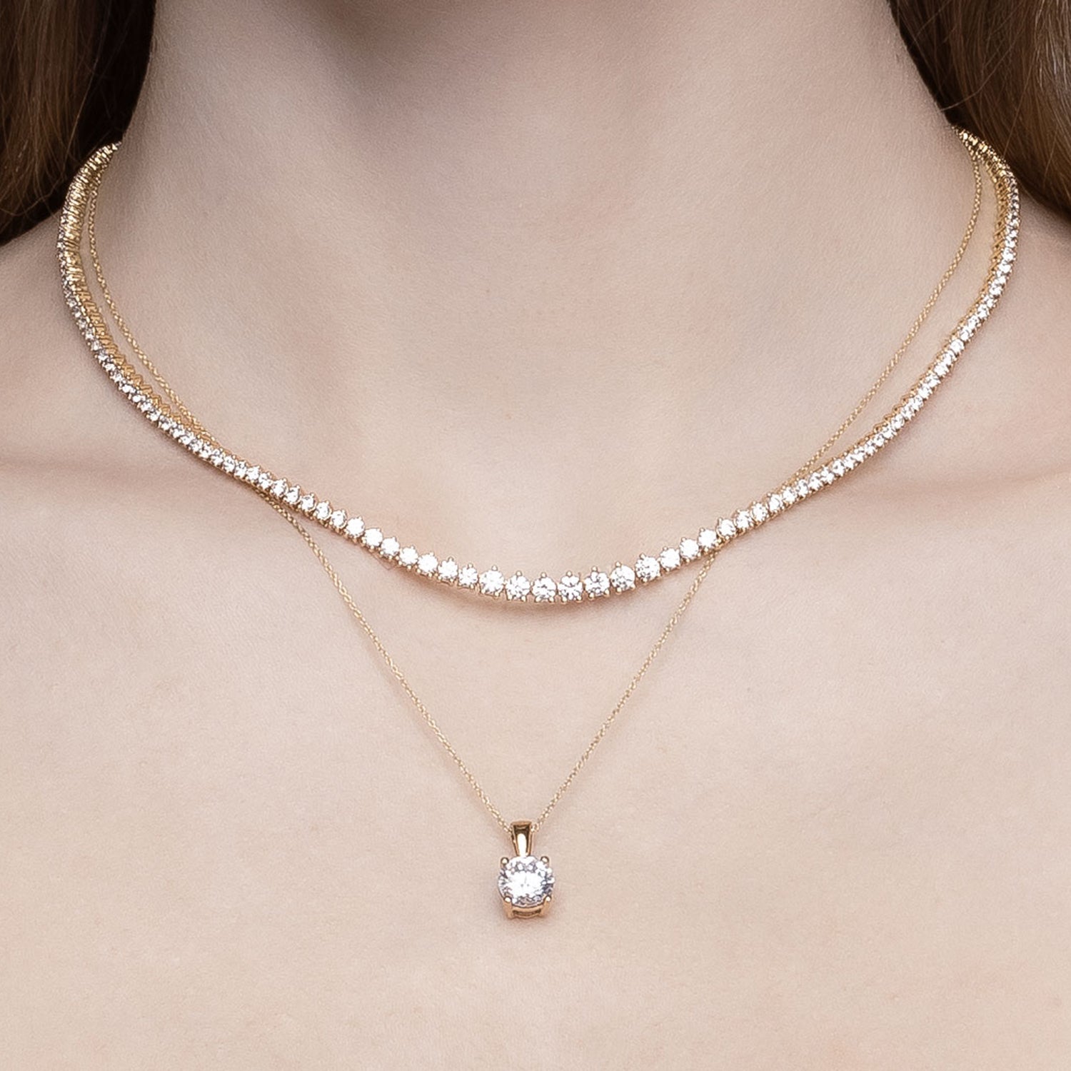 Graduated Tennis Necklace