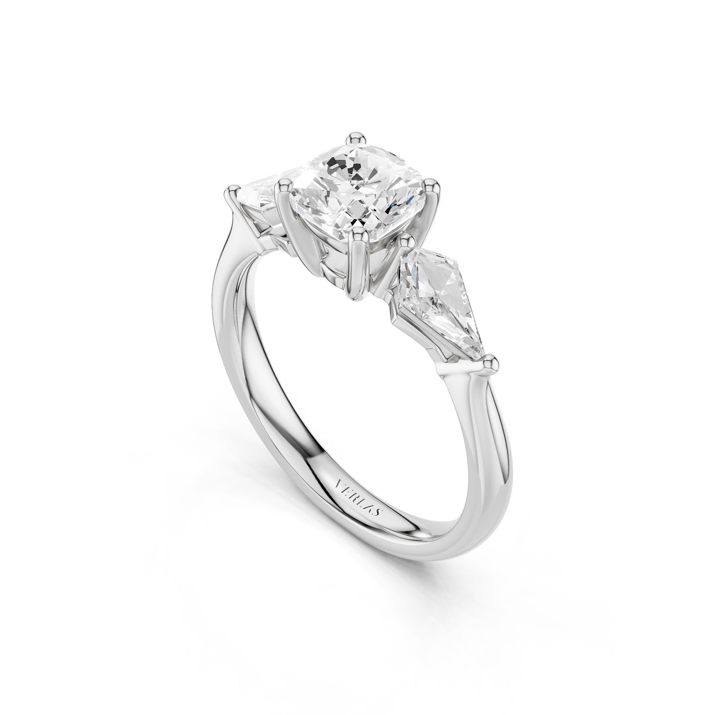 Cushion - Kite Trinity Diamond Ring