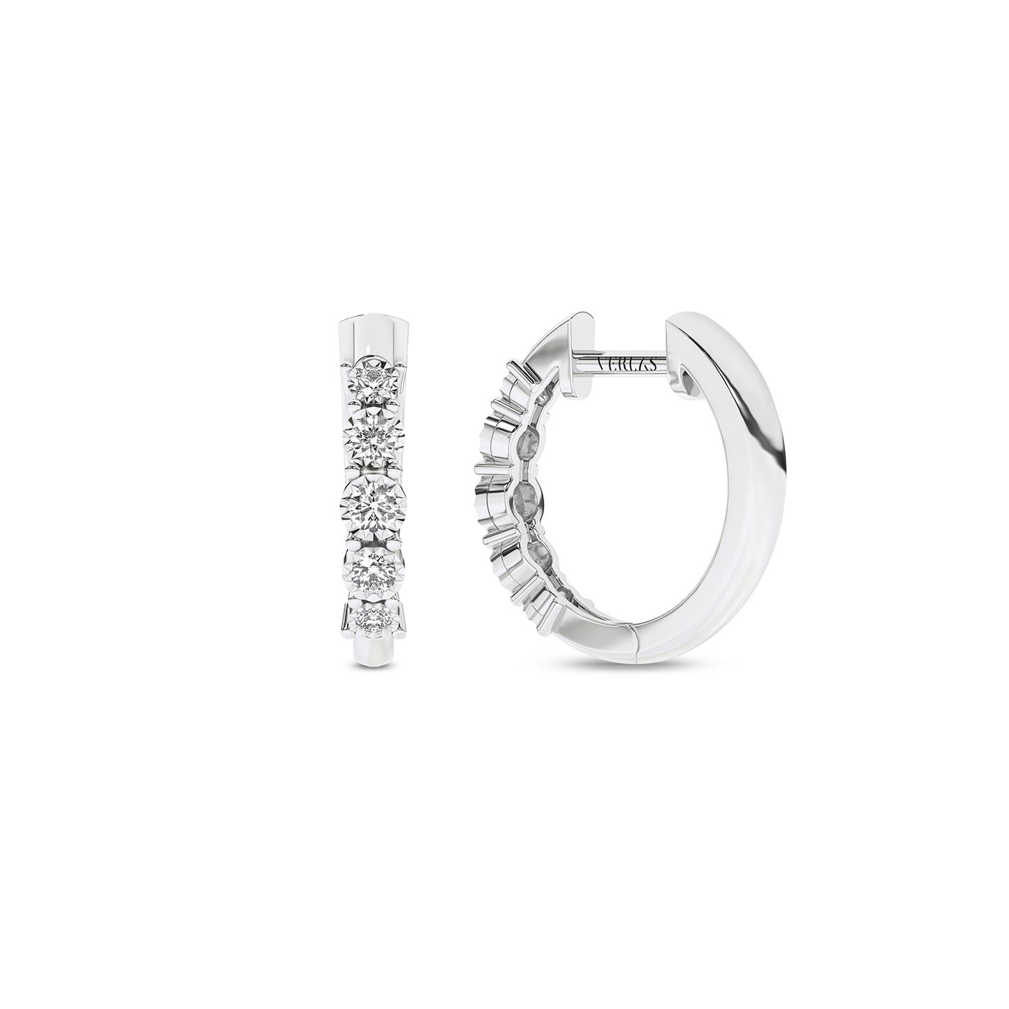 Graduated Radiant Huggie Hoops