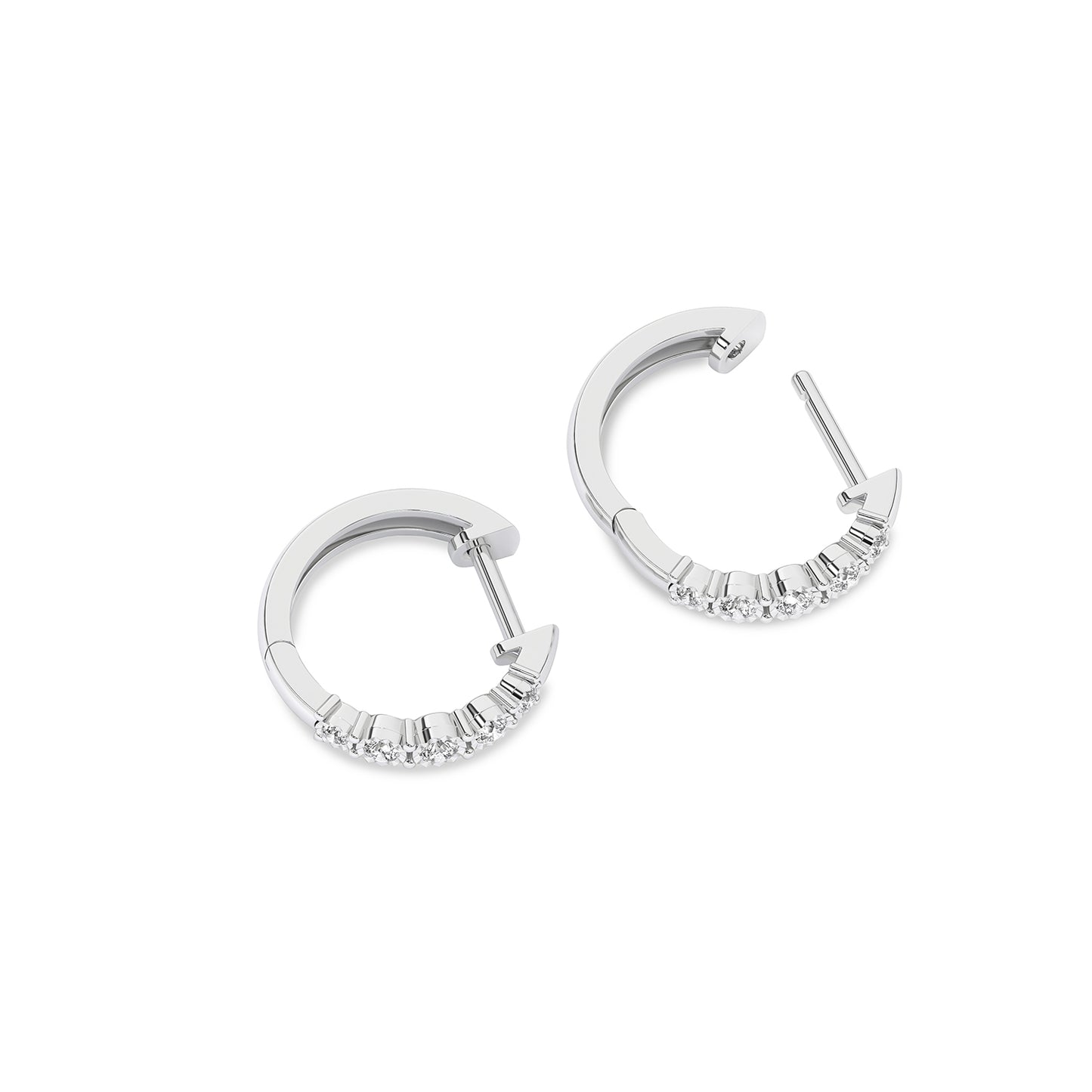 Graduated Radiant Huggie Hoops