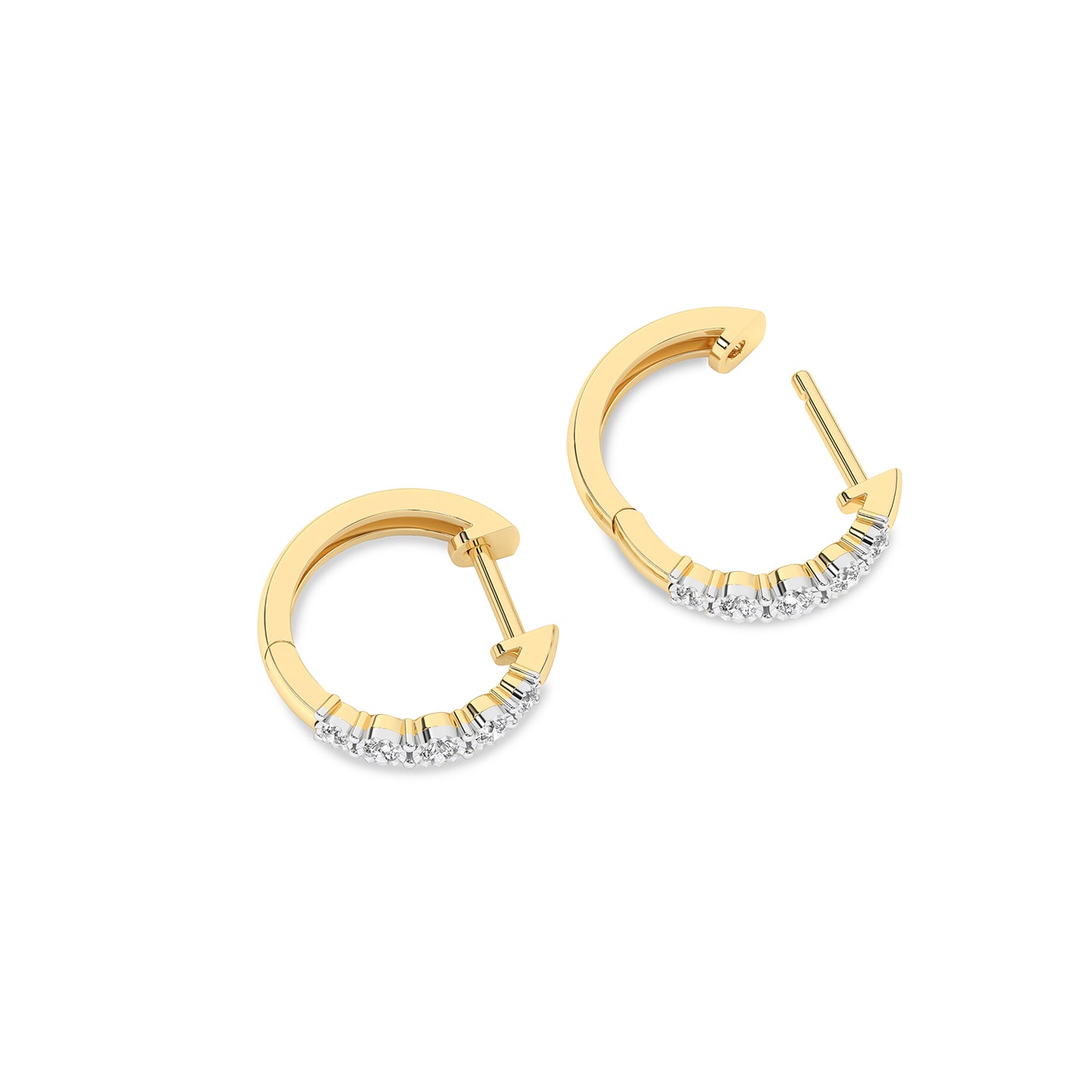 Graduated Radiant Huggie Hoops