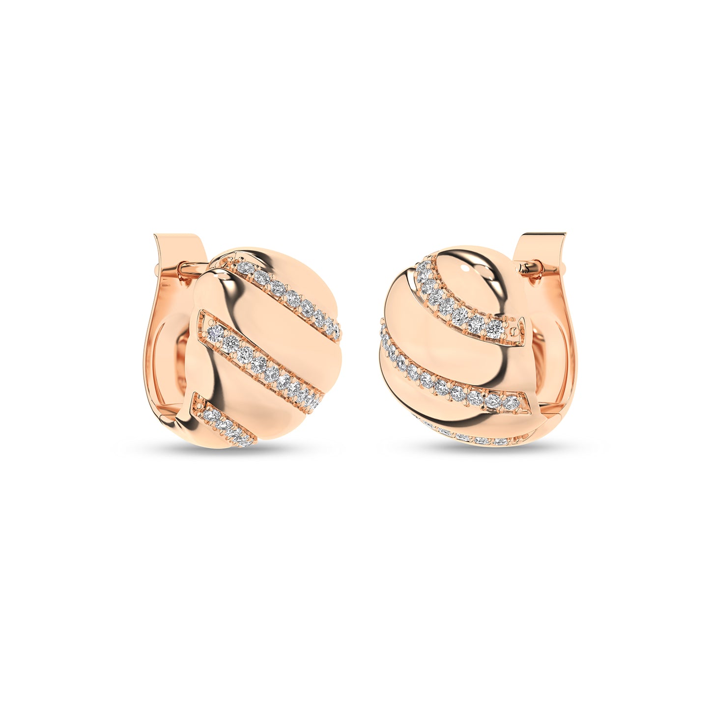 Round Statement Huggie Hoops