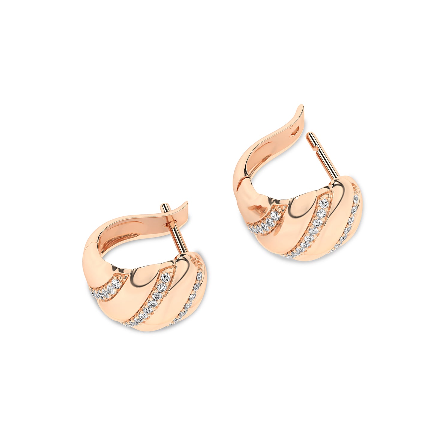 Round Statement Huggie Hoops