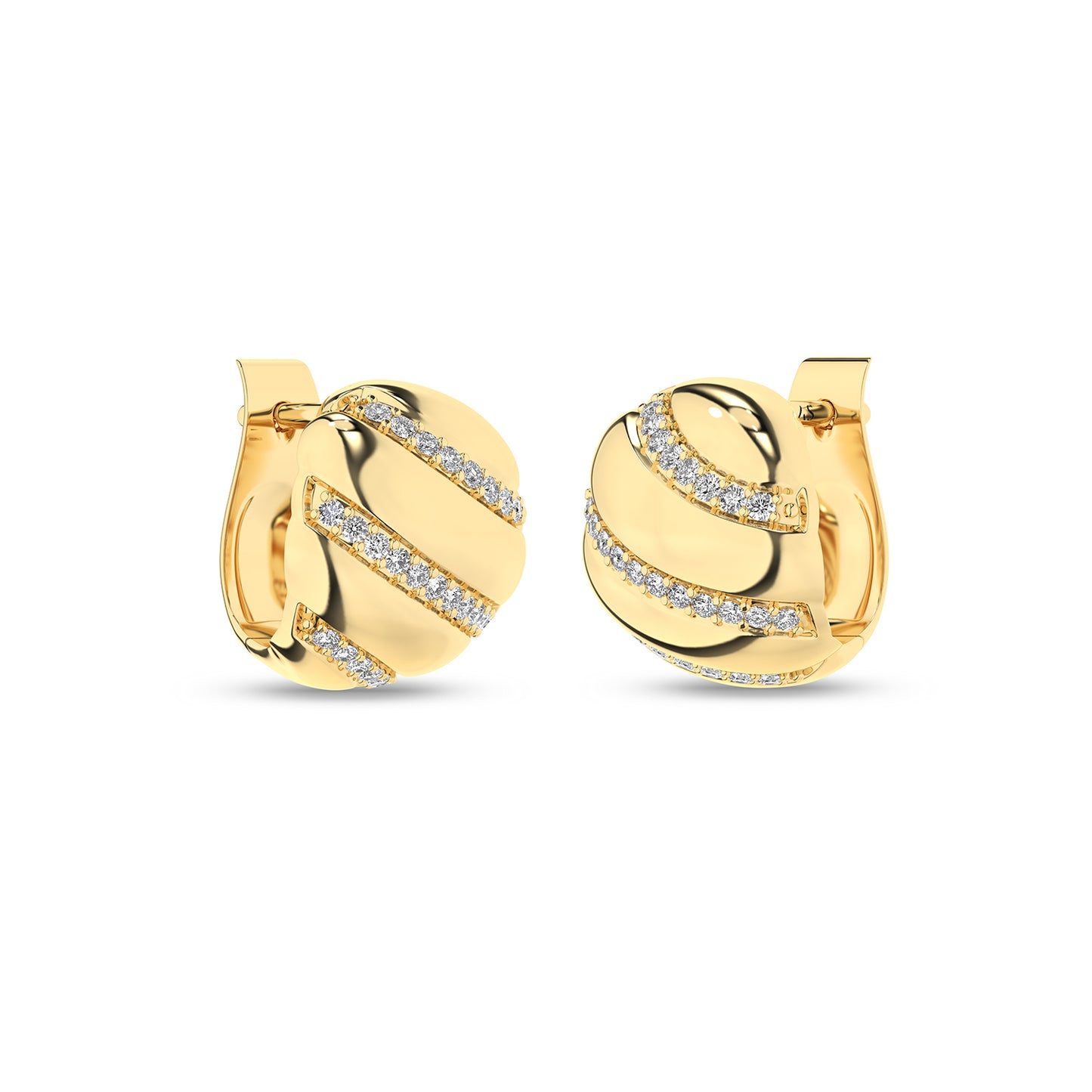 Round Statement Huggie Hoops