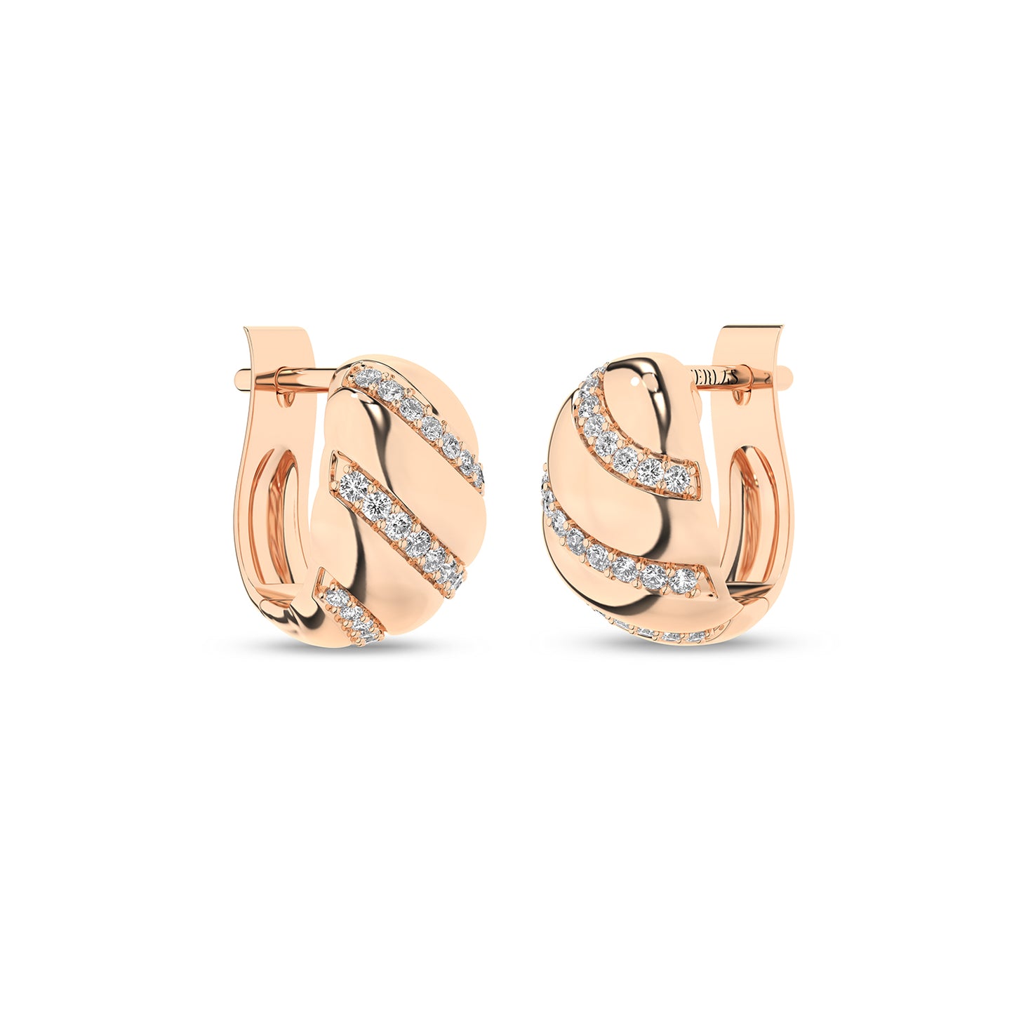 Oval Statement Huggie Hoops