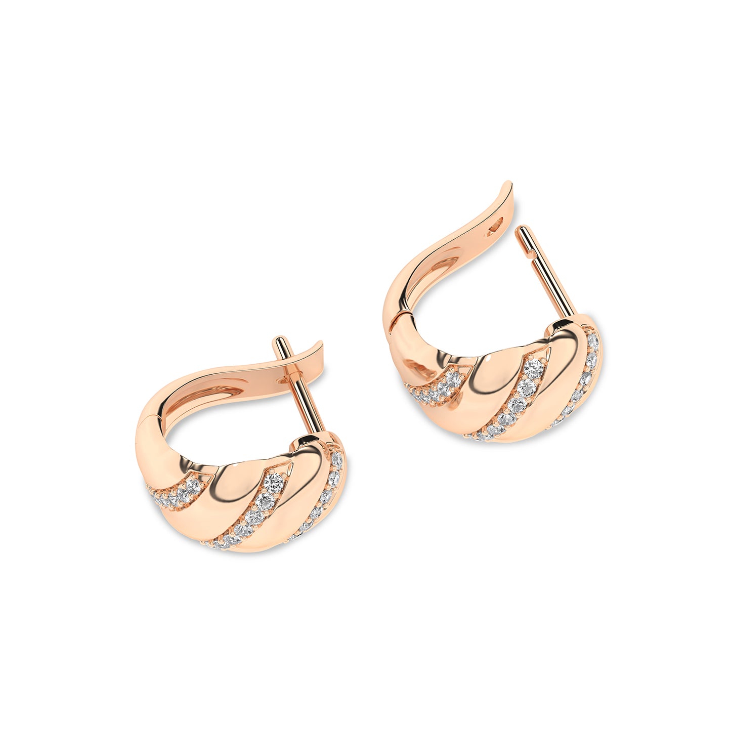 Oval Statement Huggie Hoops