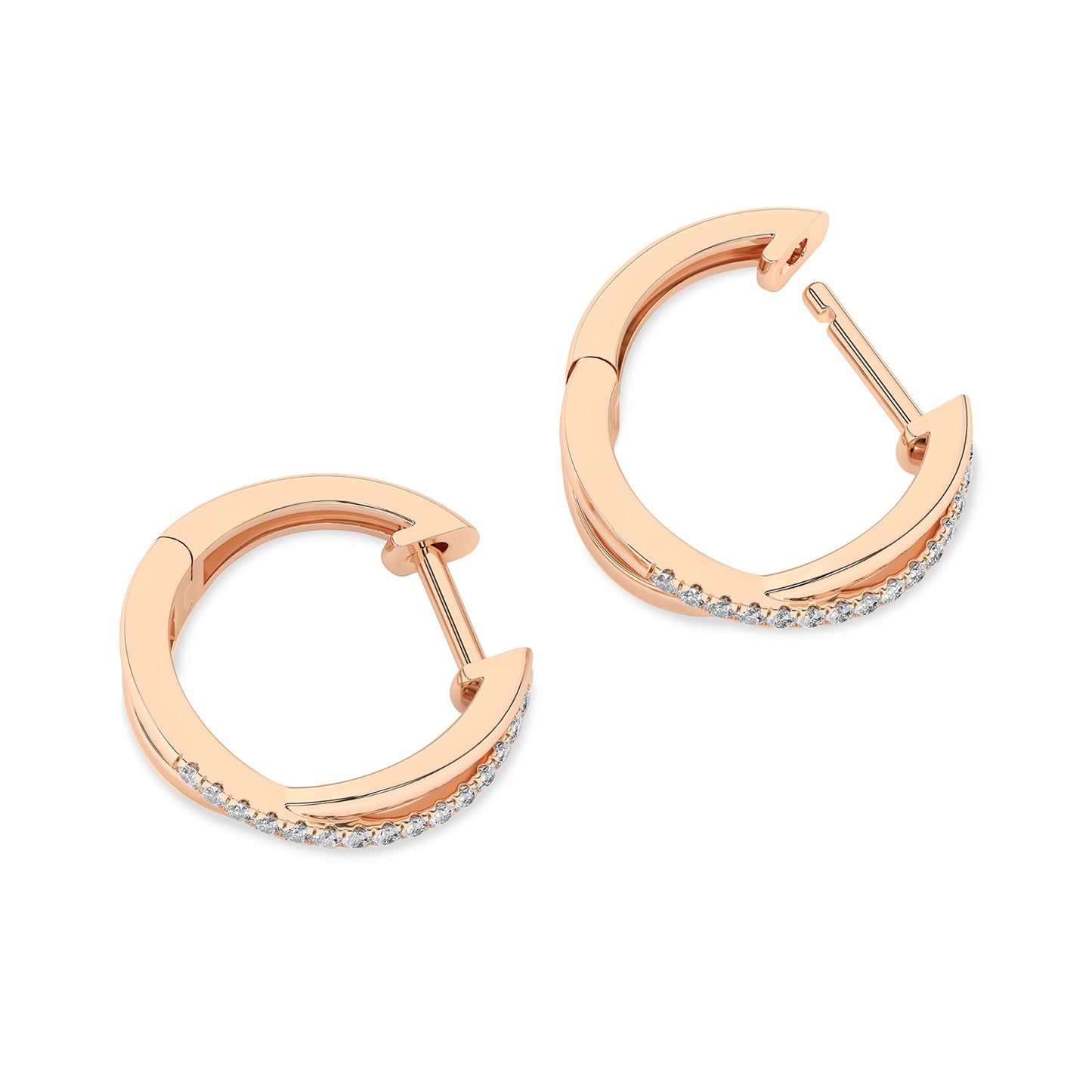 Radiant Twisted Huggie Hoops
