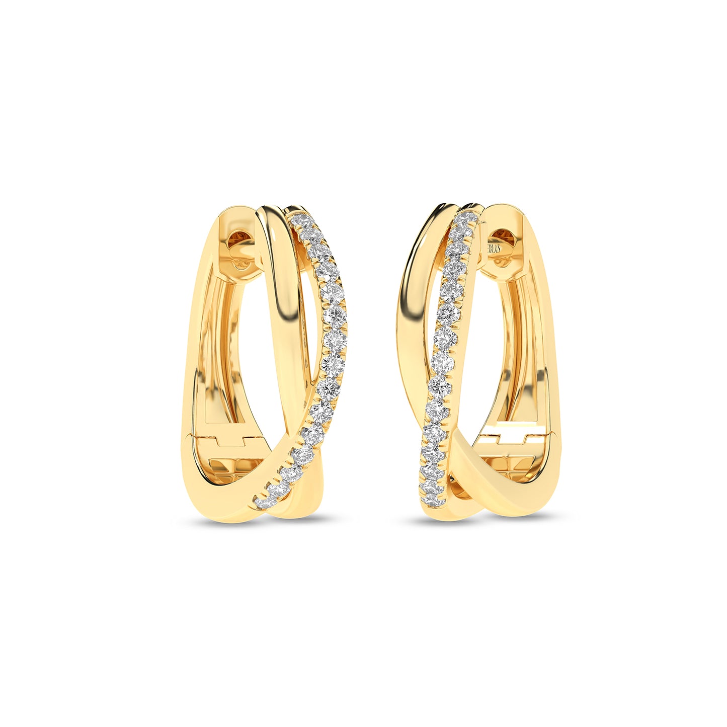 Radiant Twisted Huggie Hoops