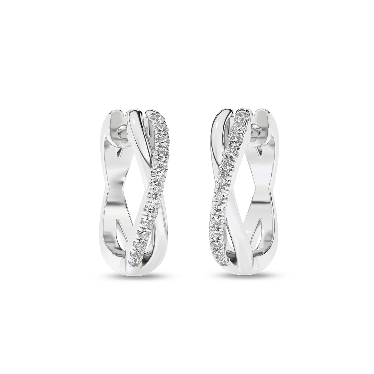 Enchanting Twisted Huggie Hoops