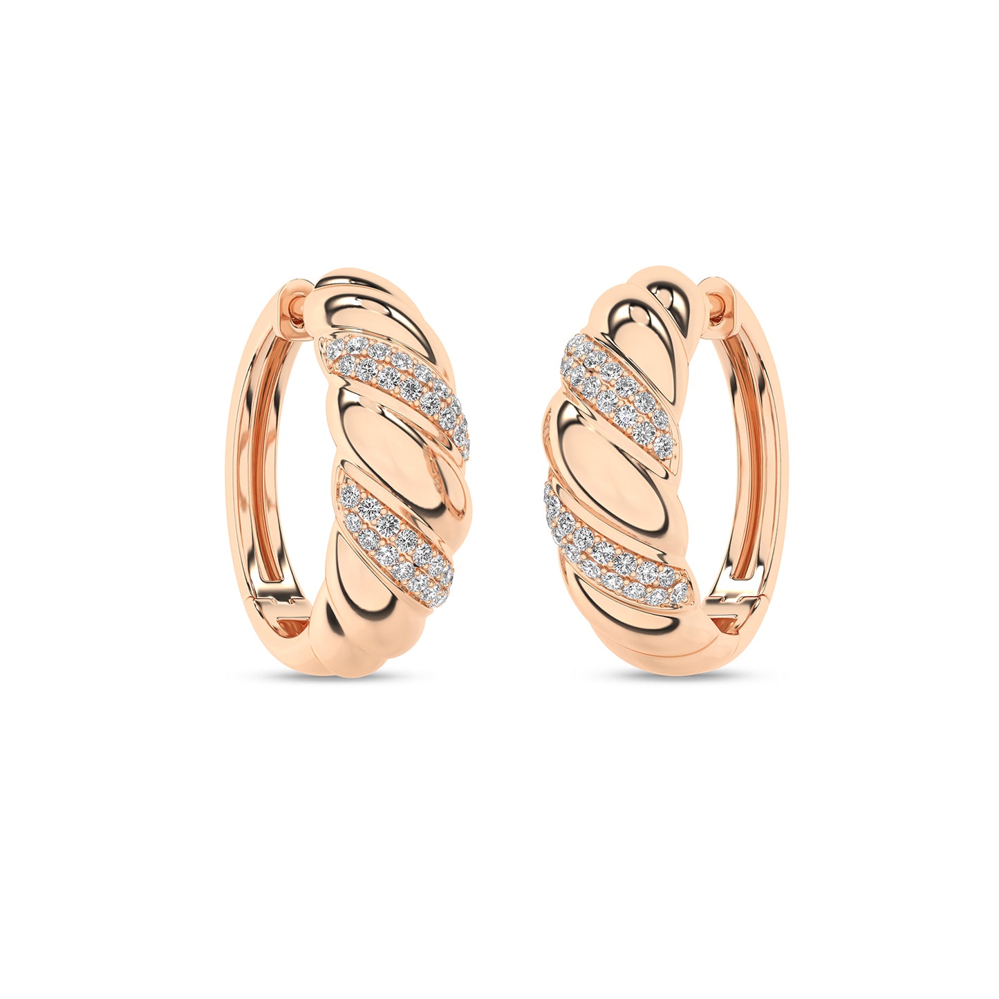 Twisted Rope Huggie Hoops