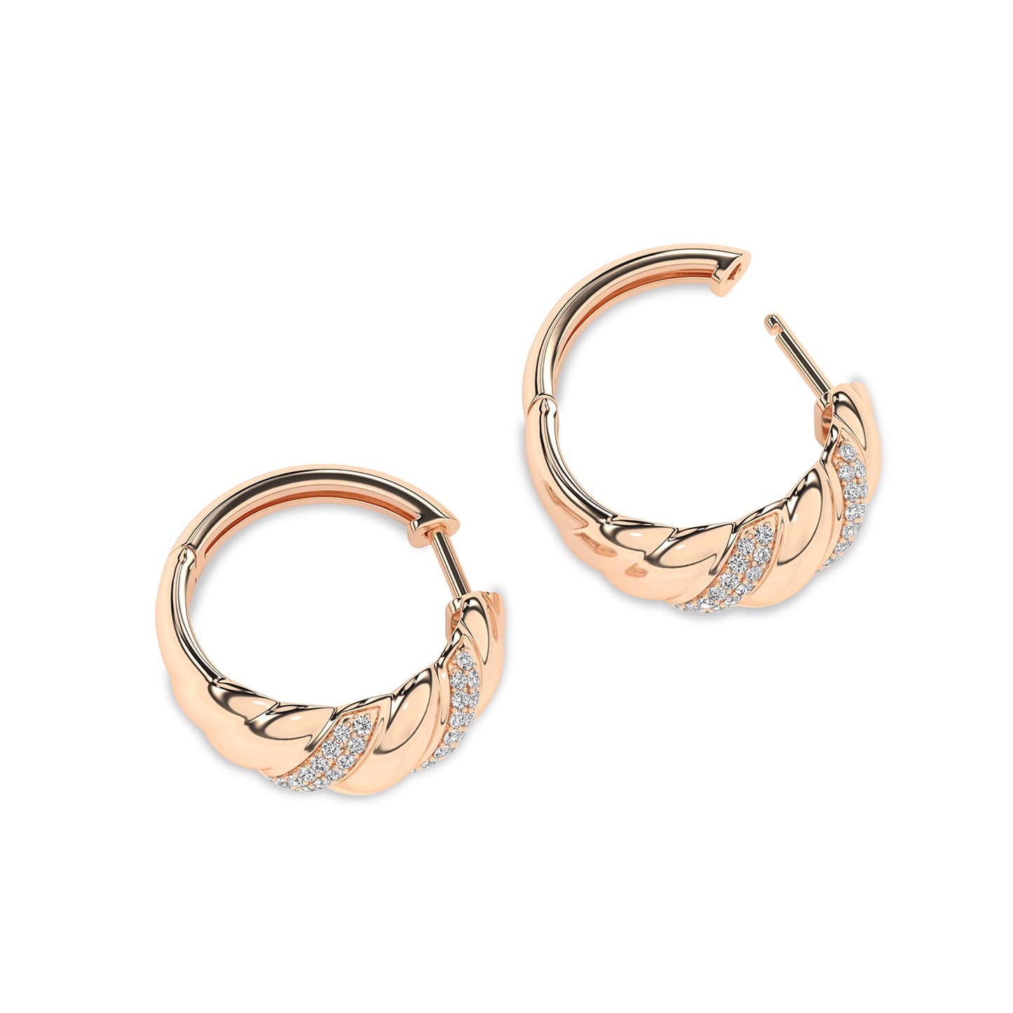 Twisted Rope Huggie Hoops