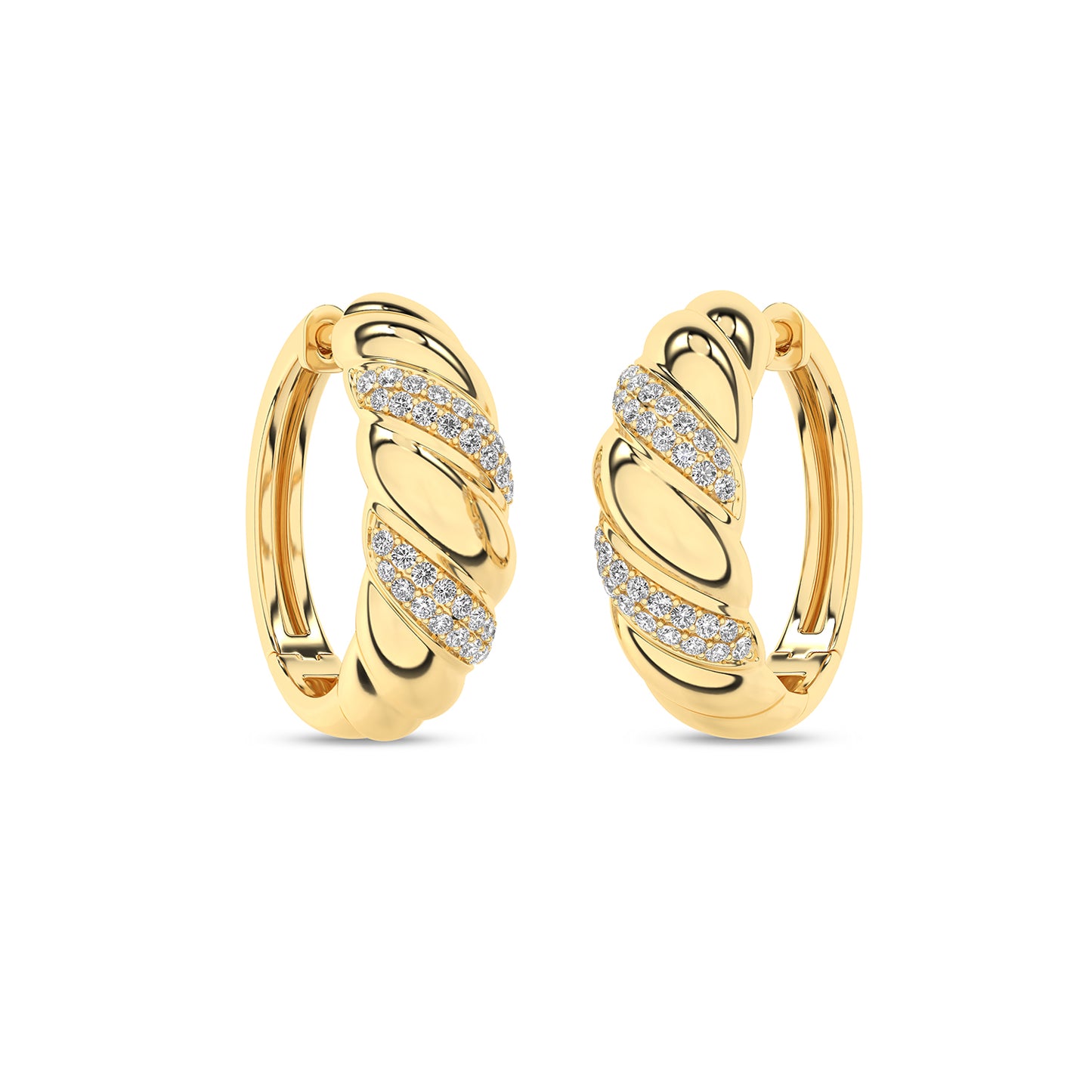 Twisted Rope Huggie Hoops