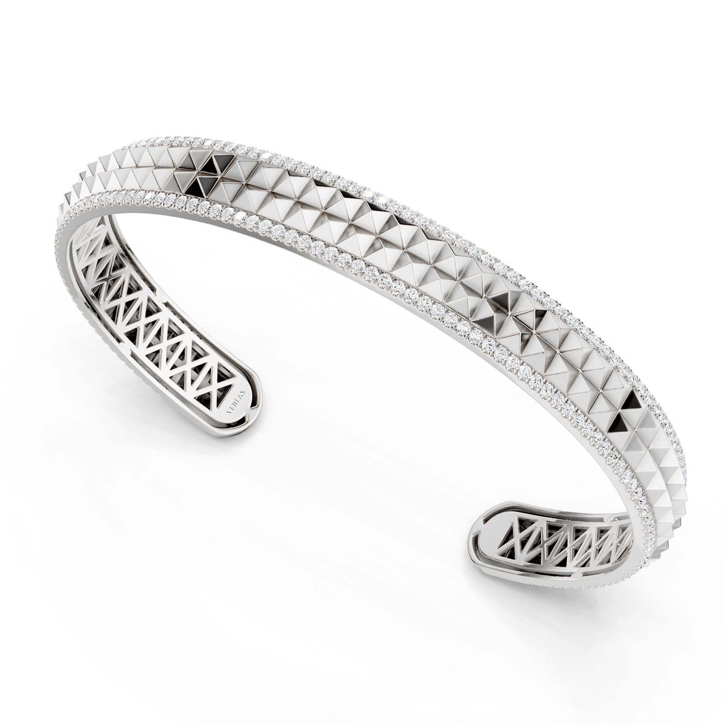 Two-Tier Pyramid Cuff Bracelet