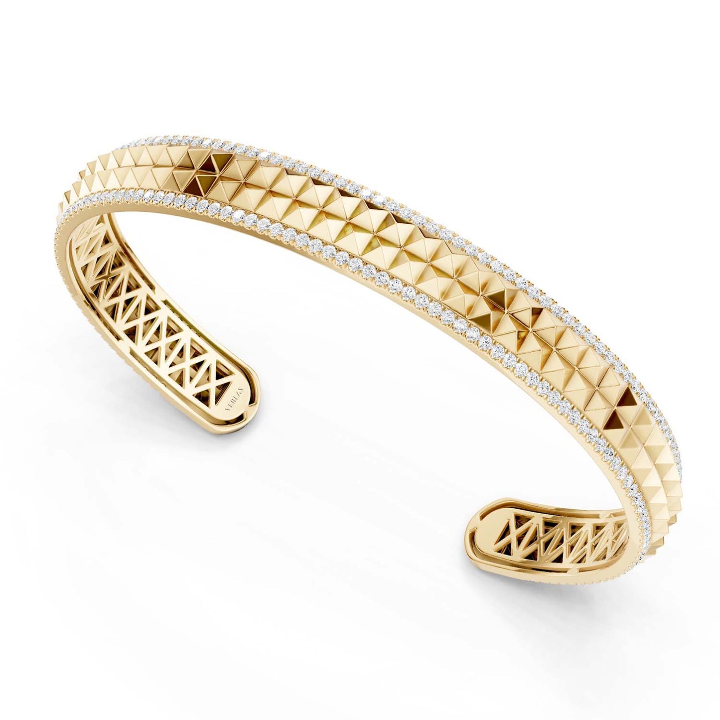 Two-Tier Pyramid Cuff Bracelet