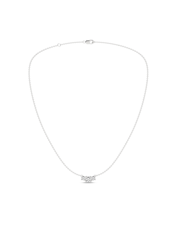 Atmos 3-Stone Diamond Necklace white gold